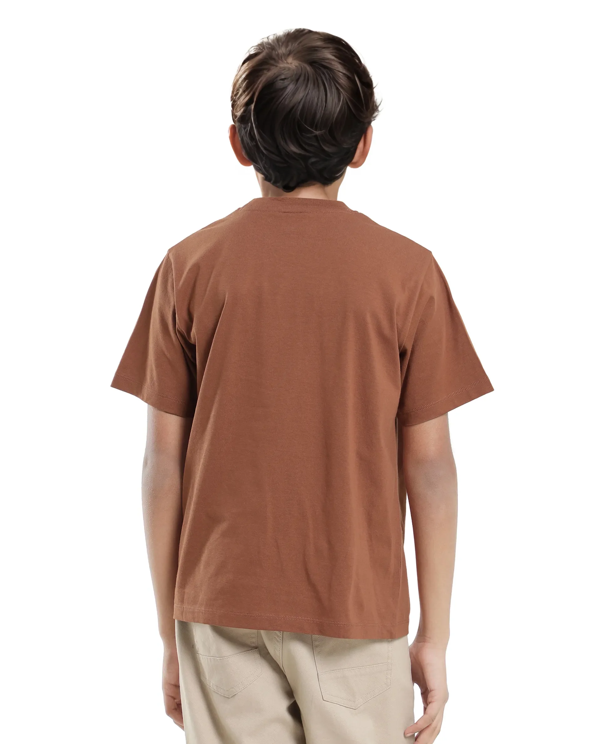 Rare Ones Kids Act-K Brown Cotton Printed Slip-On Regular Fit T-Shirt - Image 10