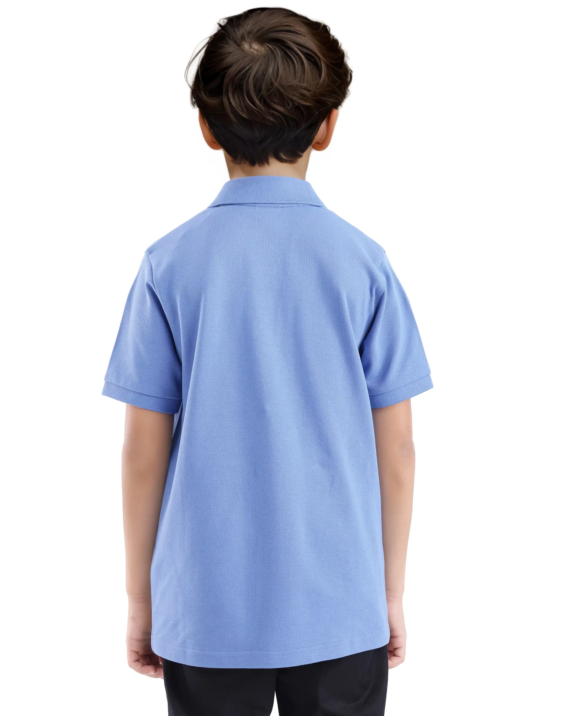 Rare Ones Kids Aimo Dark Blue Cotton Short Sleeve Collared Neck Hd Print Polo - Image 8