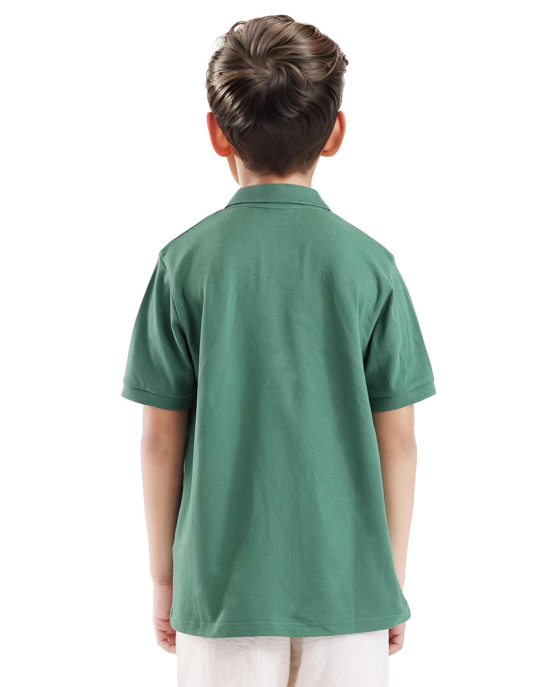 Rare Ones Kids Aimo Green Cotton Short Sleeve Hd Print Polo - Image 9