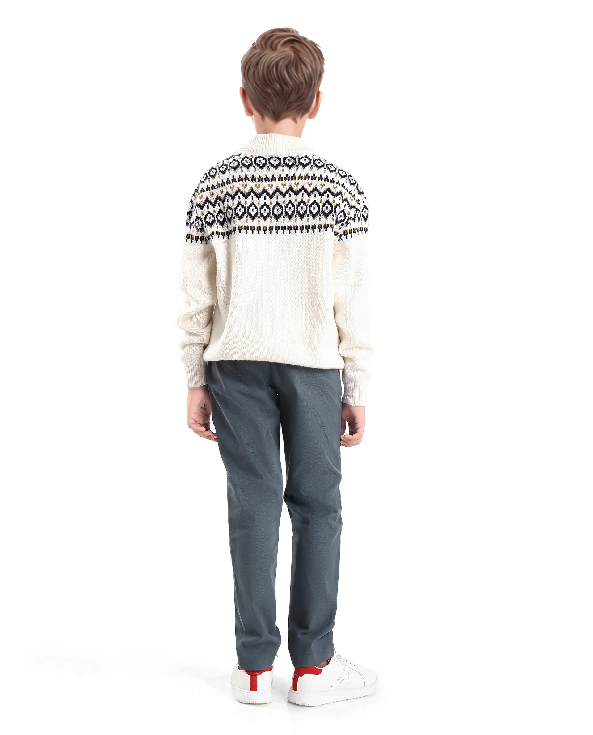 Rare Ones Kids Arne-K Dusky Blue Cotton Blend Solid Button Closure Regular Fit Trouser - Image 8