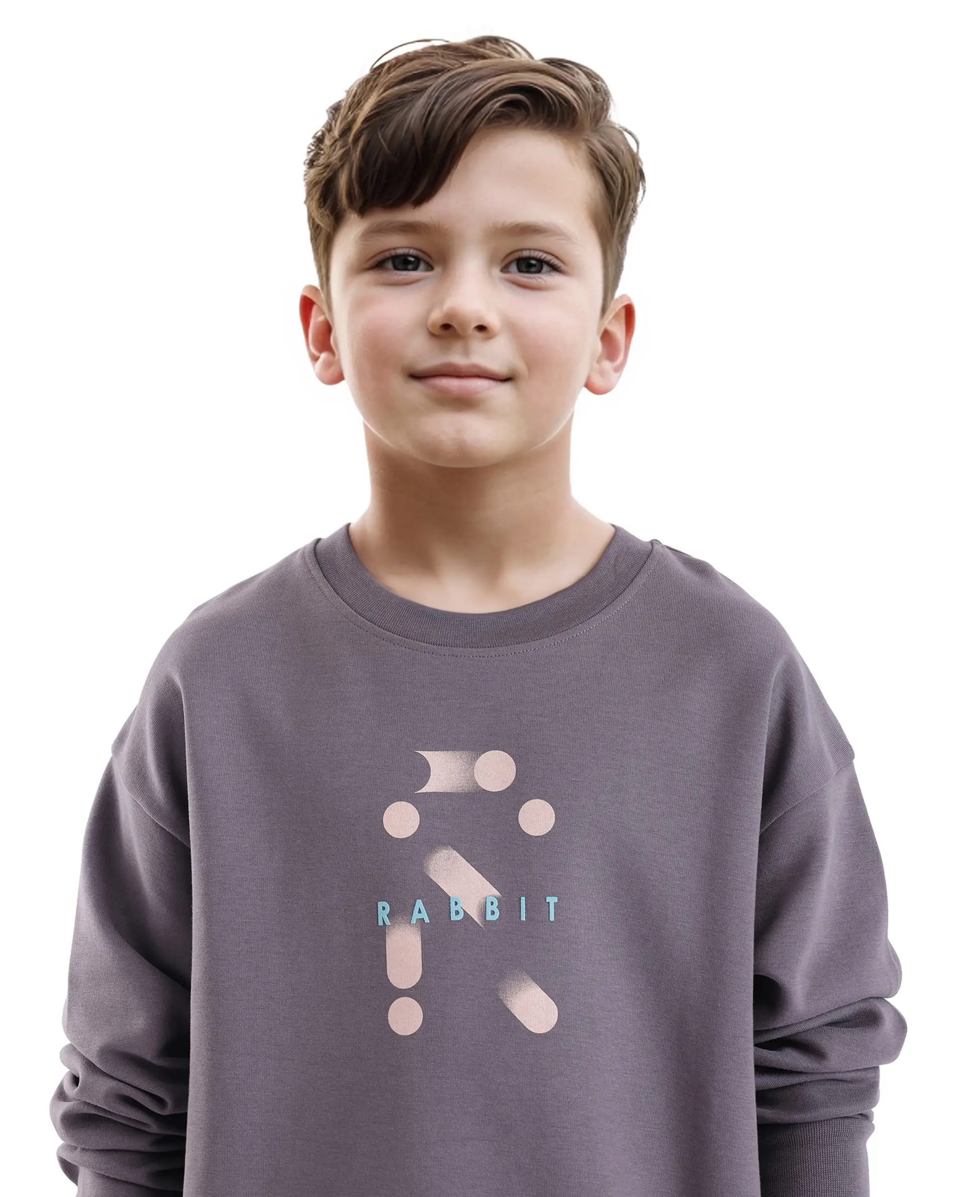 Rare Ones Kids Azen Dark Grey Cotton Poly Full Sleeve Discharge With Hd Sweatshirt - Image 5