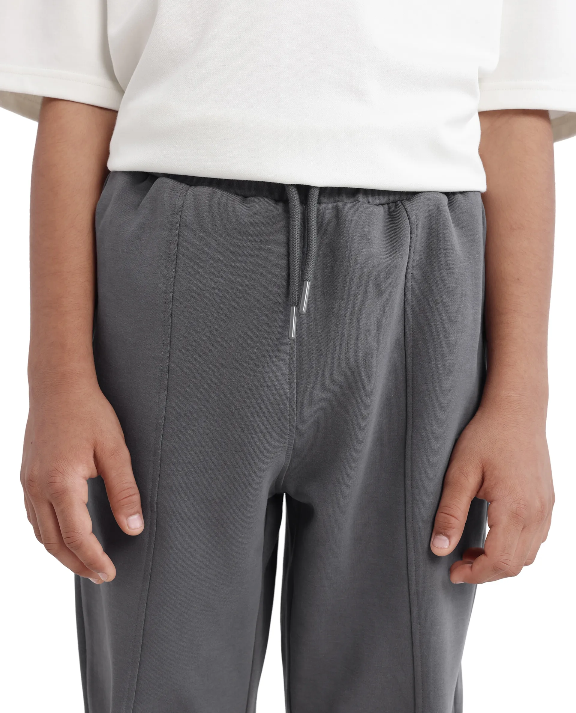 Rare Ones Kids Azeo Dark Grey Cotton Poly Applique Trackpant - Image 3
