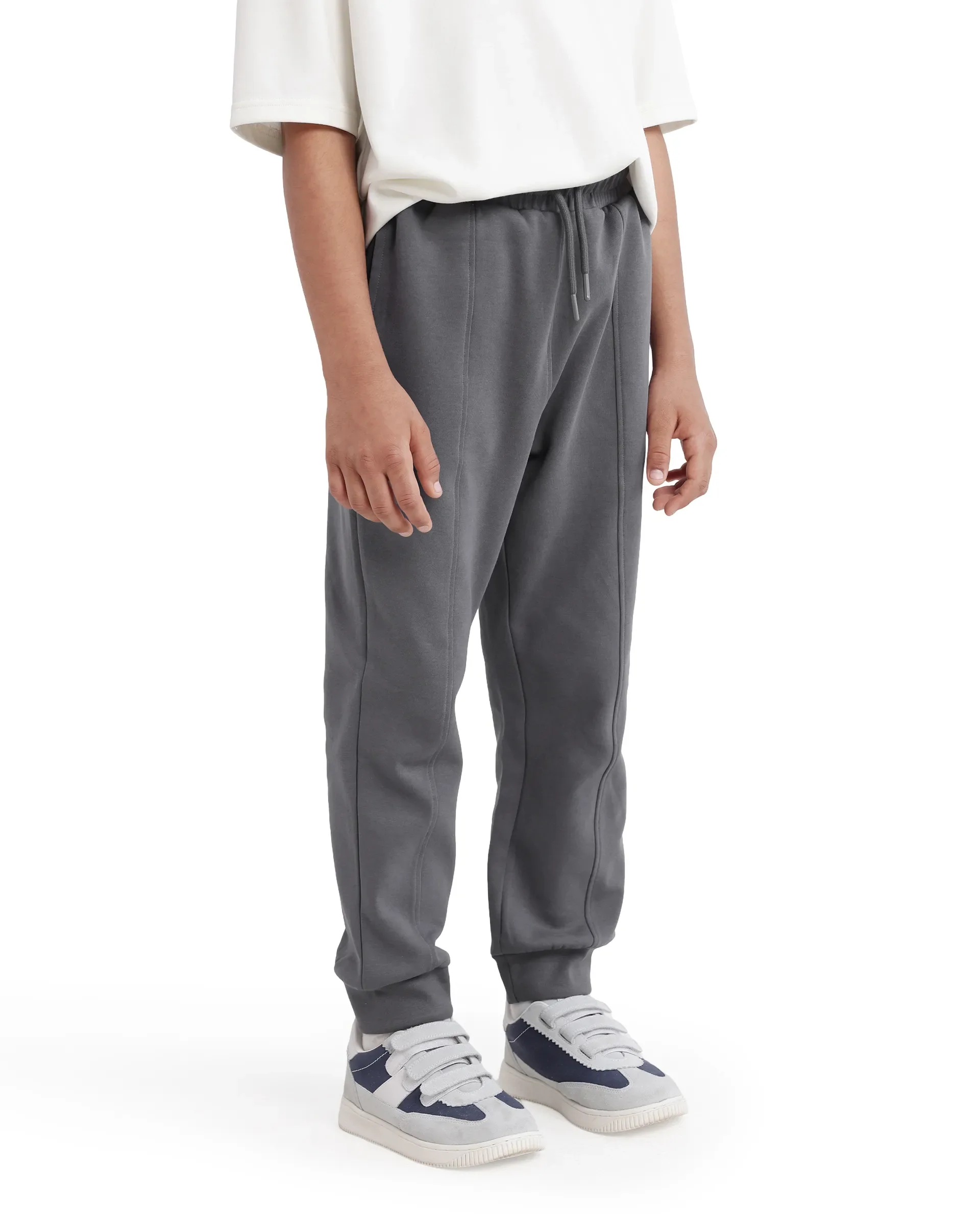 Rare Ones Kids Azeo Dark Grey Cotton Poly Applique Trackpant - Image 6
