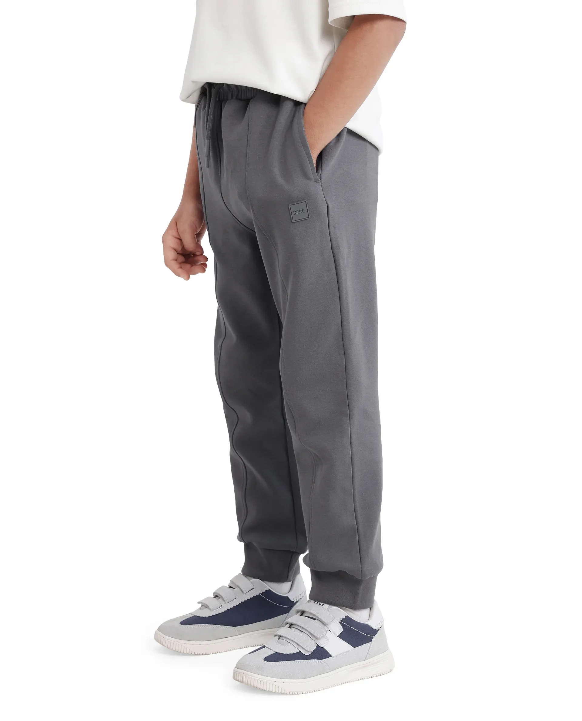 Rare Ones Kids Azeo Dark Grey Cotton Poly Applique Trackpant - Image 7