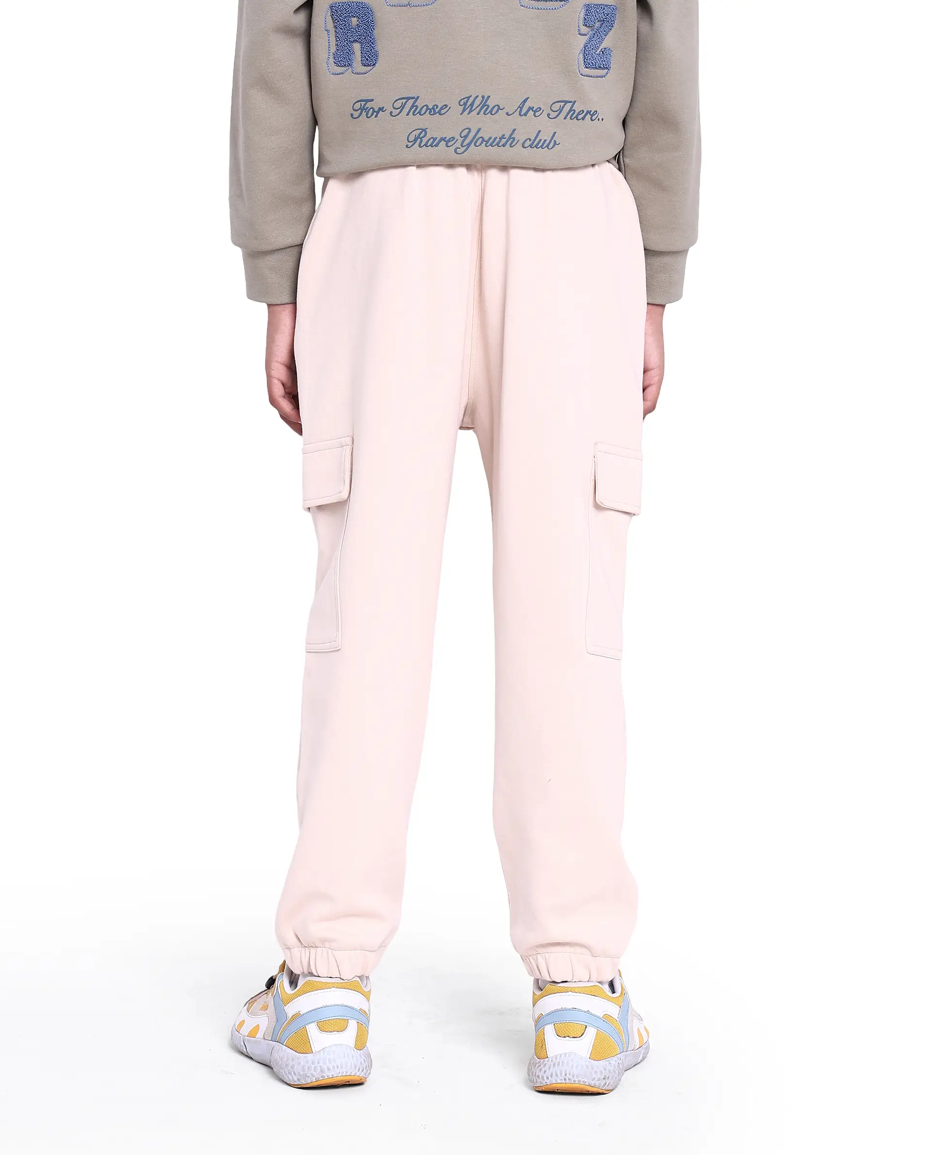 Rare Ones Kids Baro Beige Cotton Poly Solid Trackpant - Image 6