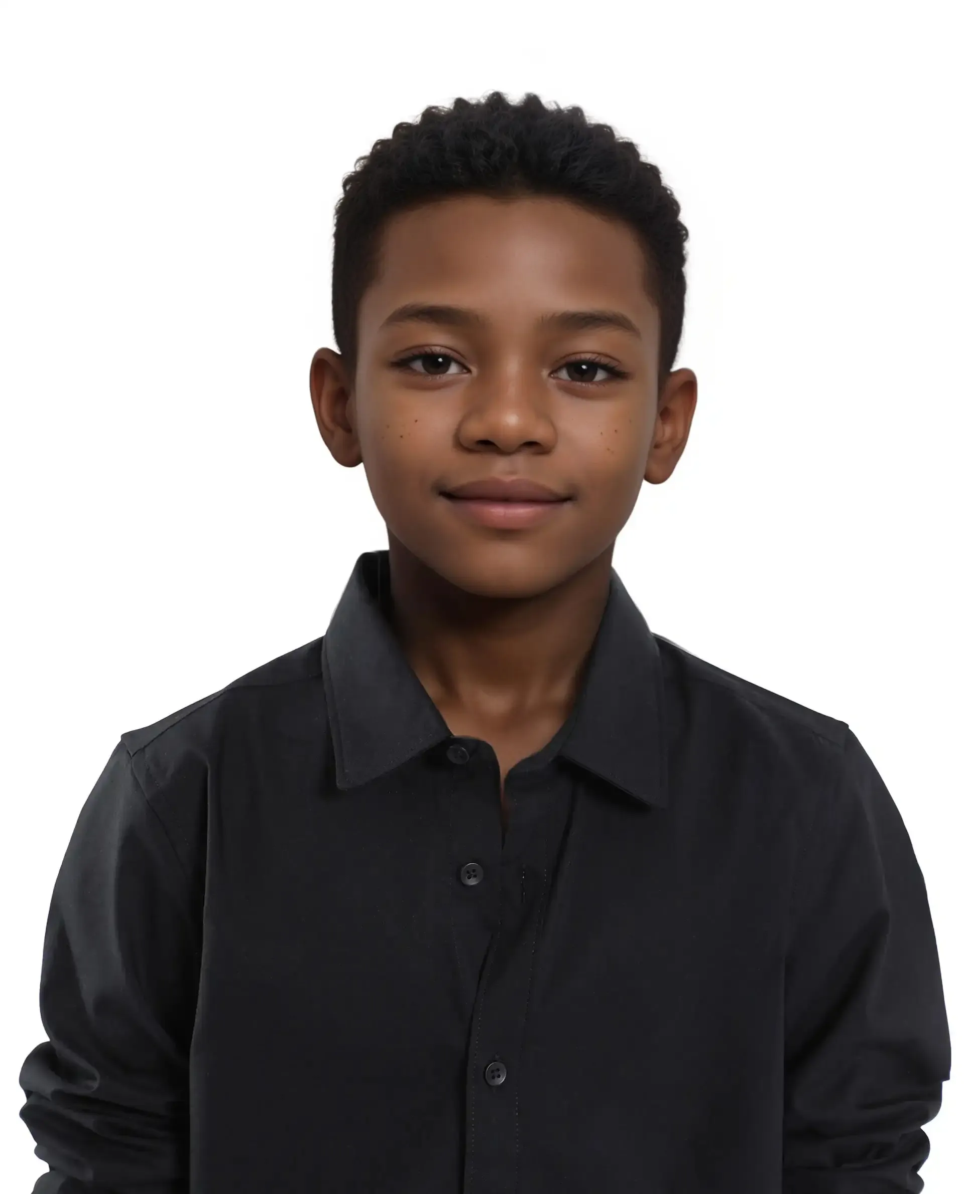 Rare Ones Kids Beno Black Cotton Blend Full Sleeve Button Solid Regular Fit Shirt - Image 4