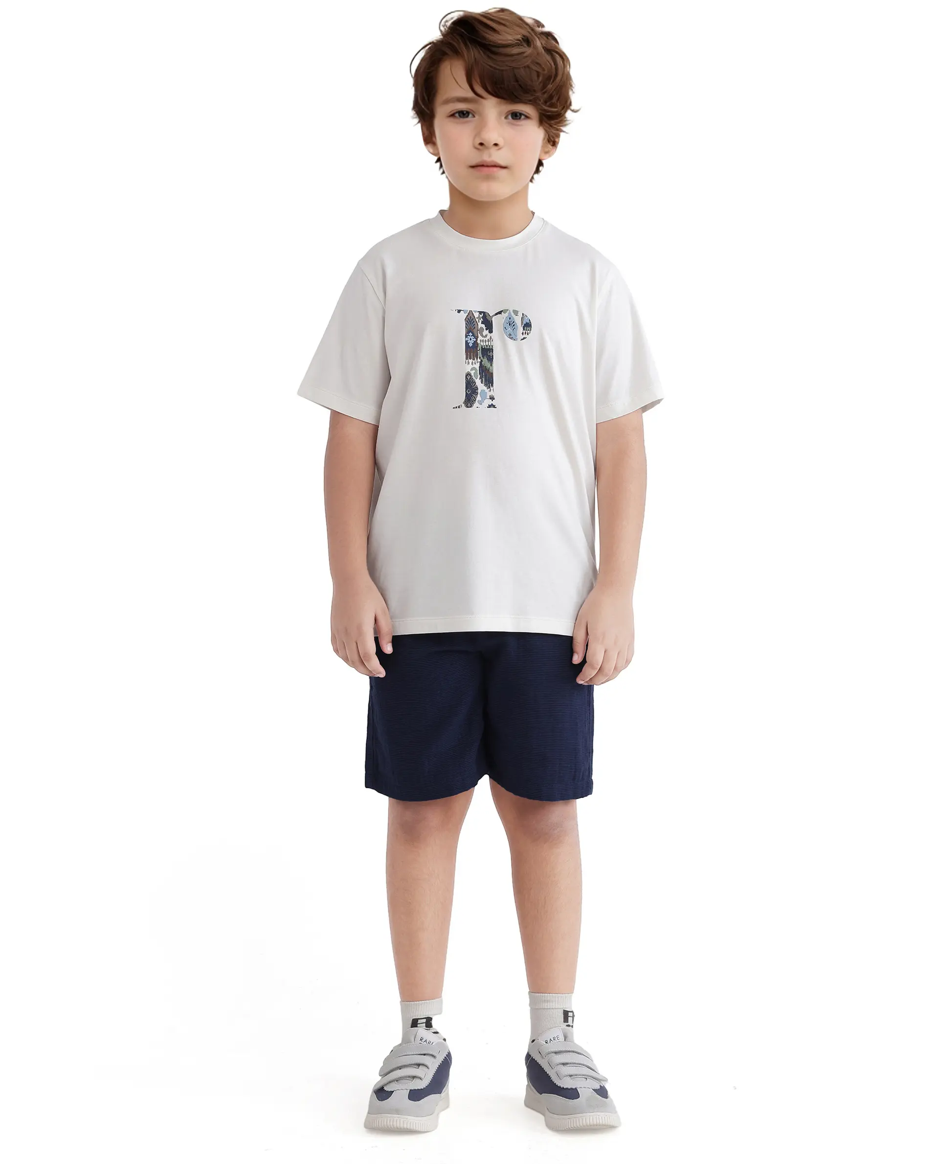 Rare Ones Kids Bent-K Off White Cotton Short Sleeve Crew Neck Printed T-Shirt - Image 3