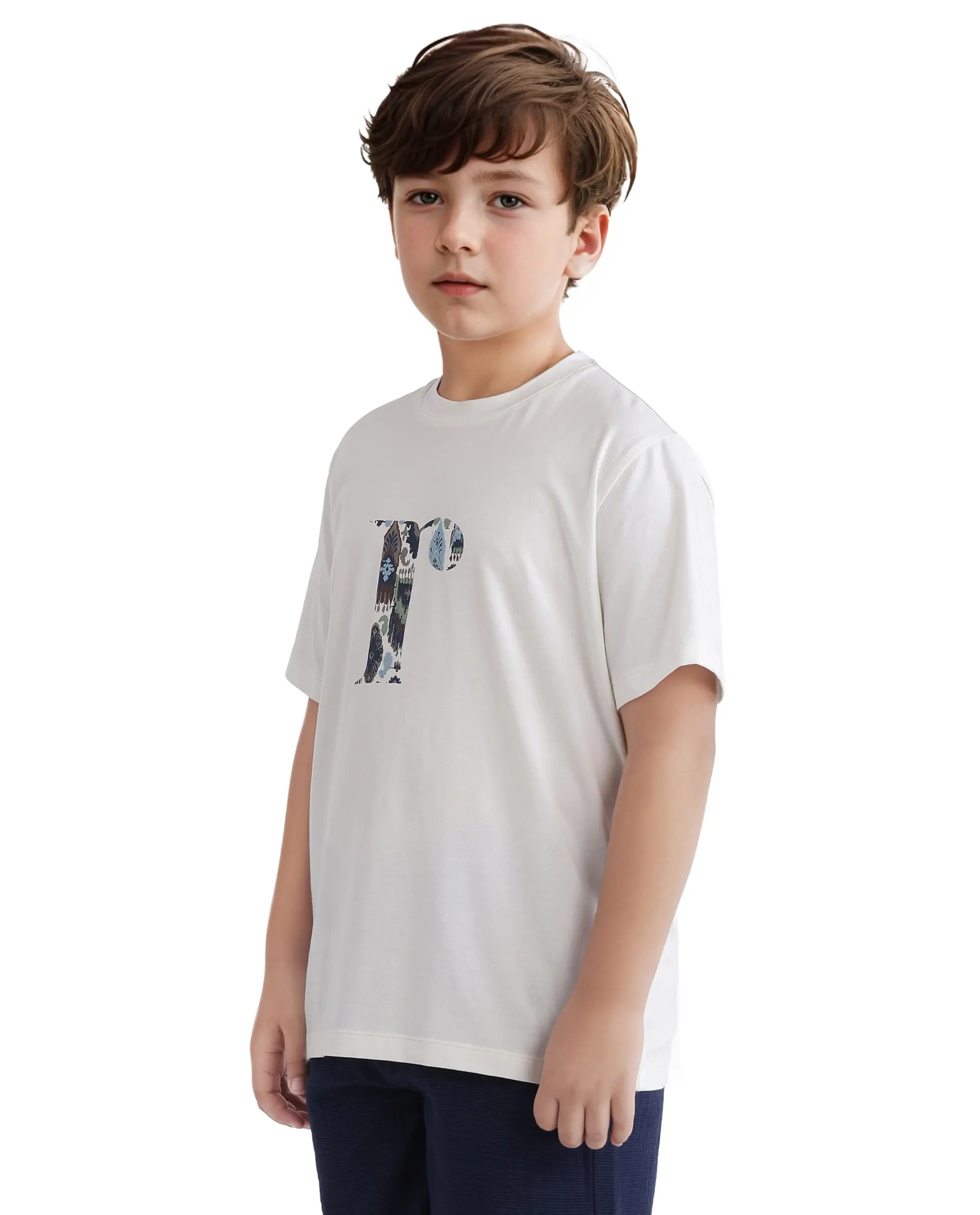 Rare Ones Kids Bent-K Off White Cotton Short Sleeve Crew Neck Printed T-Shirt - Image 4