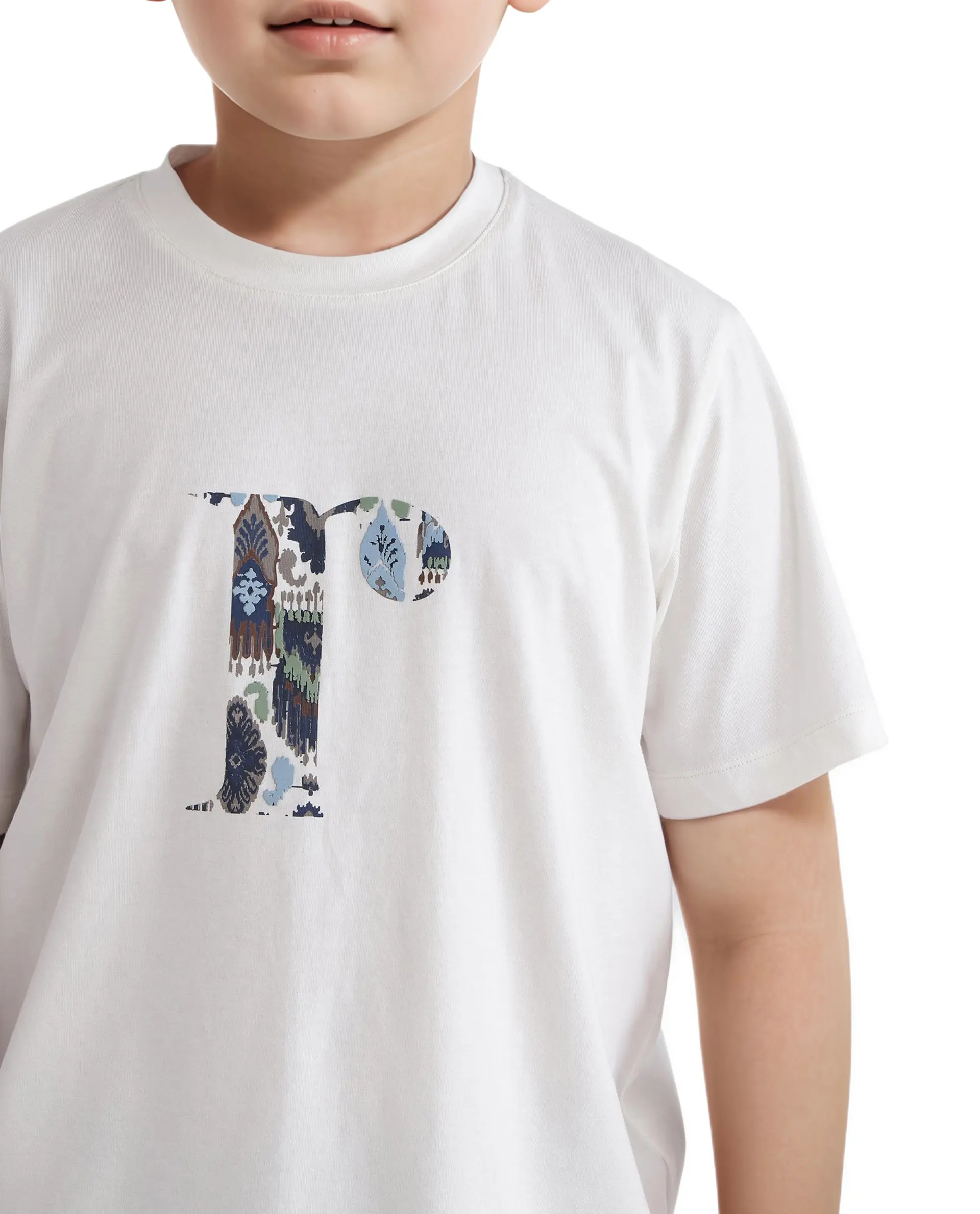 Rare Ones Kids Bent-K Off White Cotton Short Sleeve Crew Neck Printed T-Shirt - Image 5