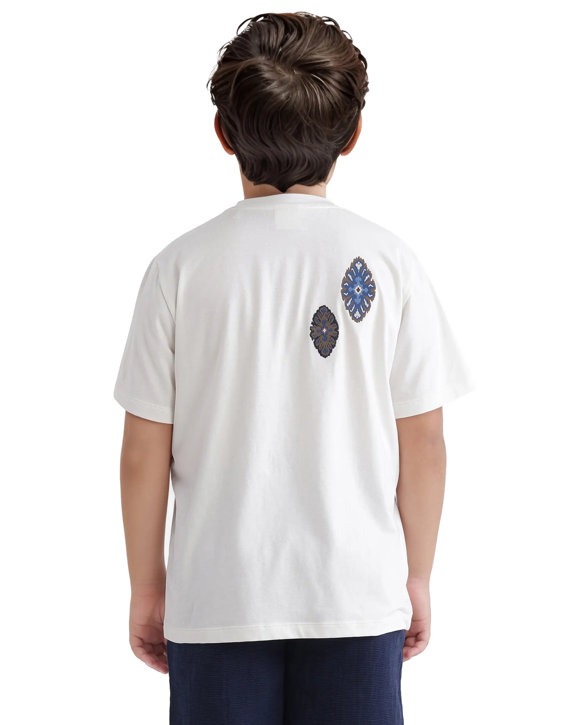 Rare Ones Kids Bent-K Off White Cotton Short Sleeve Crew Neck Printed T-Shirt - Image 7