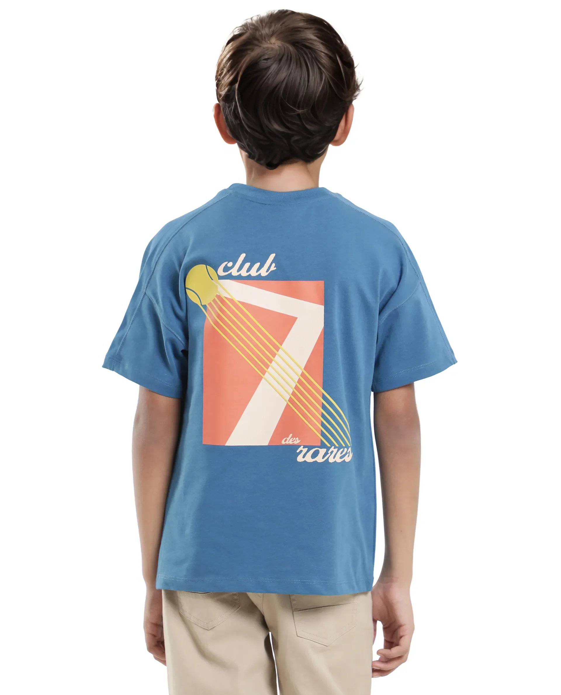 Rare Ones Kids Blip Dark Blue Cotton Short Sleeve Crew Neck T-Shirt - Image 10
