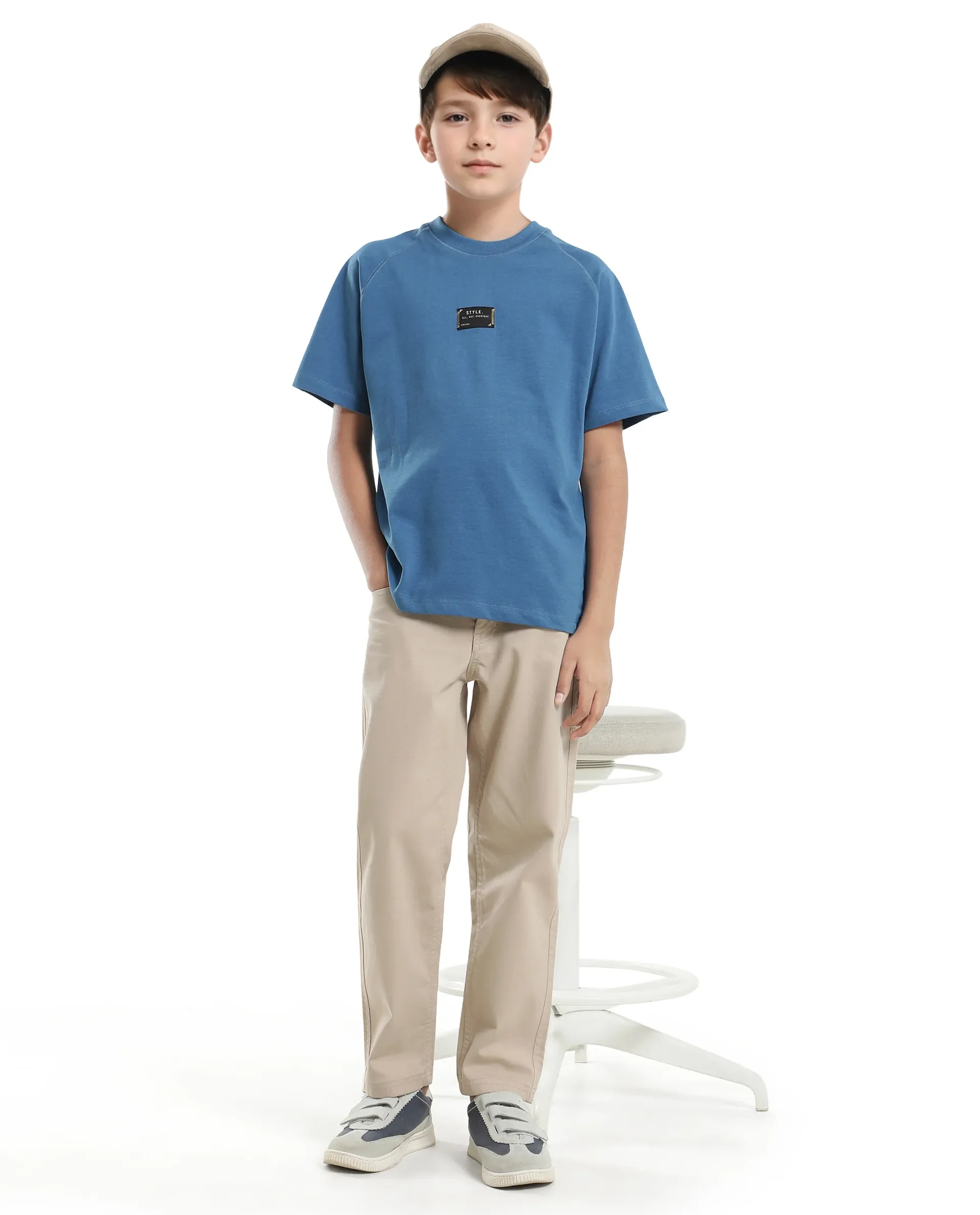 Rare Ones Kids Blip Dark Blue Cotton Short Sleeve Crew Neck T-Shirt - Image 2