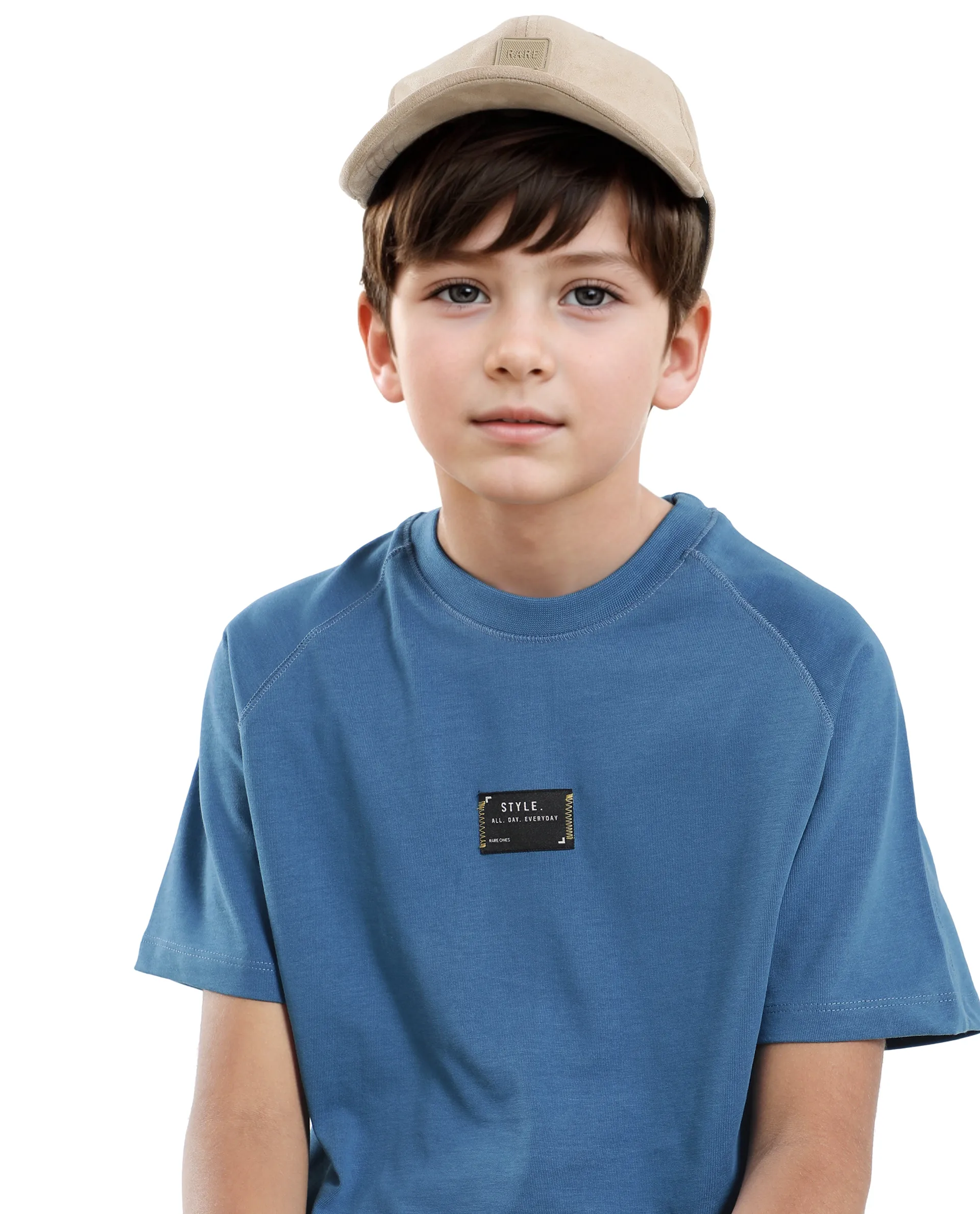 Rare Ones Kids Blip Dark Blue Cotton Short Sleeve Crew Neck T-Shirt - Image 3