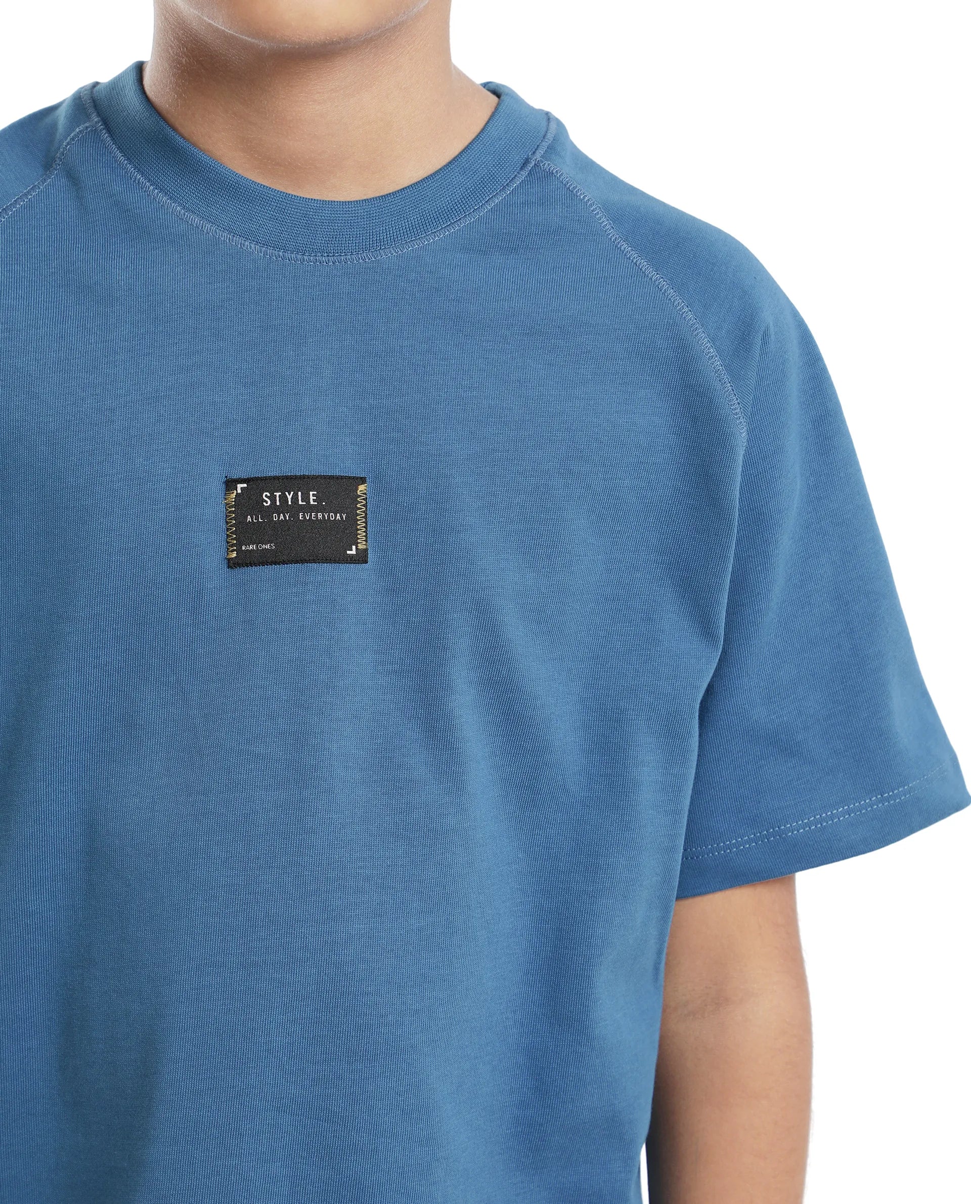 Rare Ones Kids Blip Dark Blue Cotton Short Sleeve Crew Neck T-Shirt - Image 5