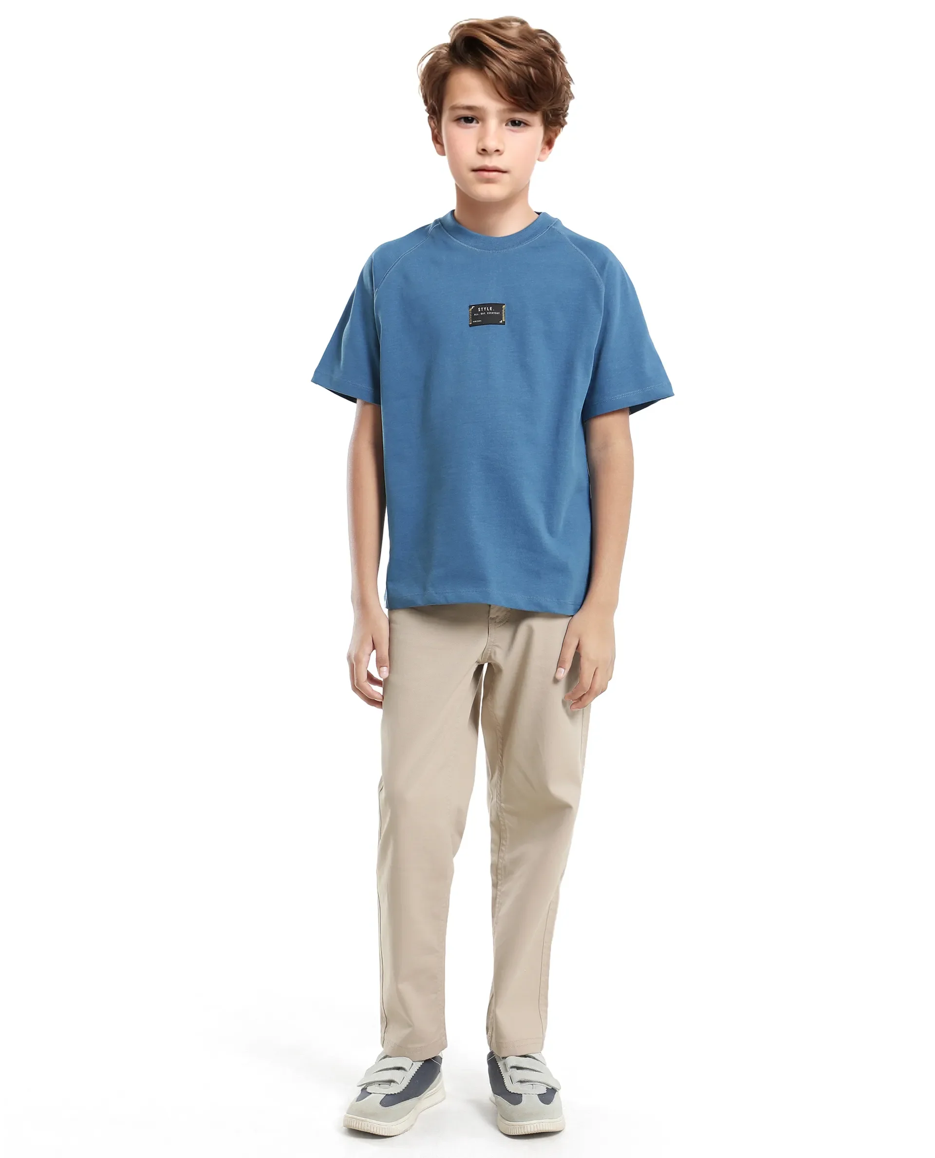 Rare Ones Kids Blip Dark Blue Cotton Short Sleeve Crew Neck T-Shirt - Image 6