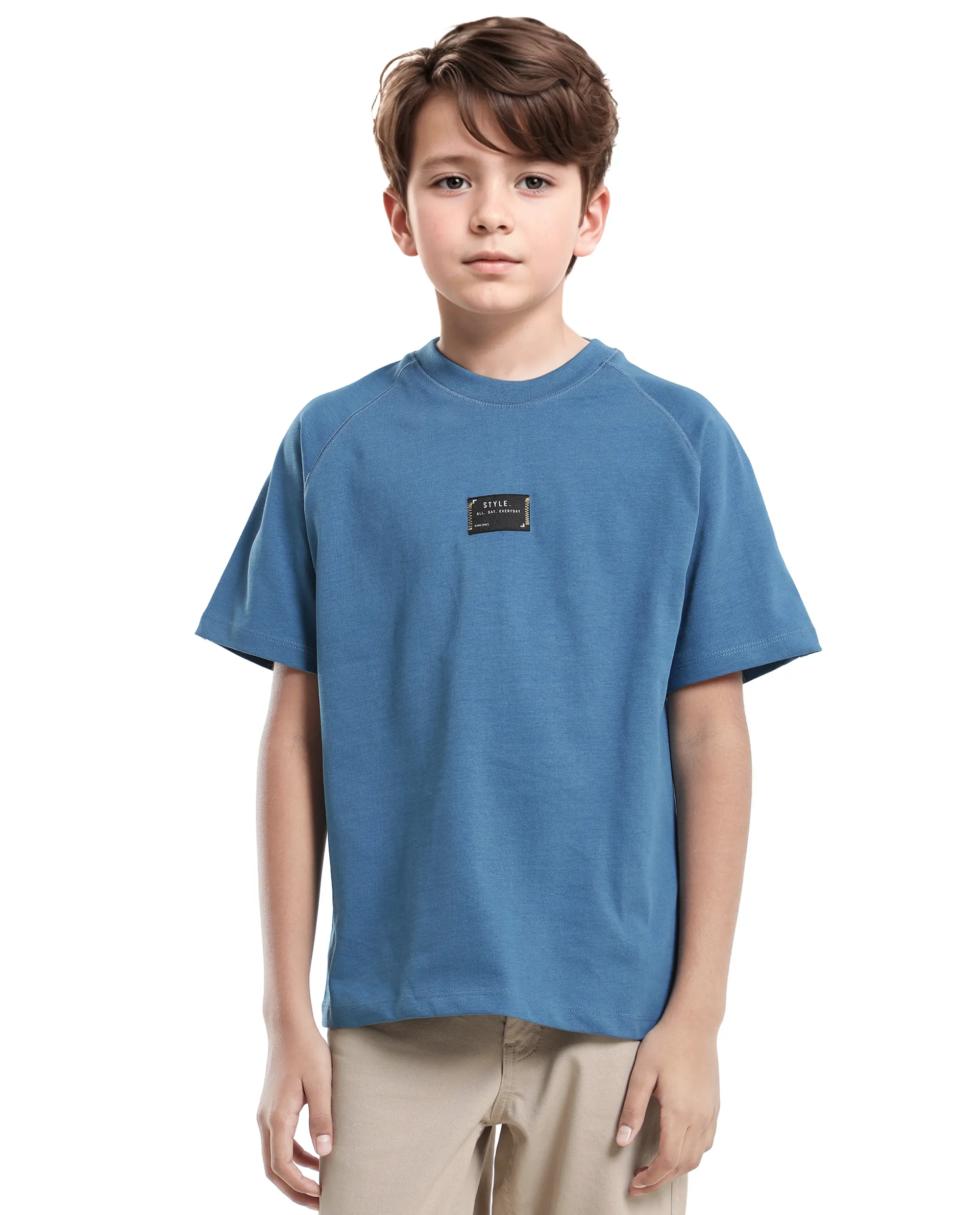 Rare Ones Kids Blip Dark Blue Cotton Short Sleeve Crew Neck T-Shirt - Image 7