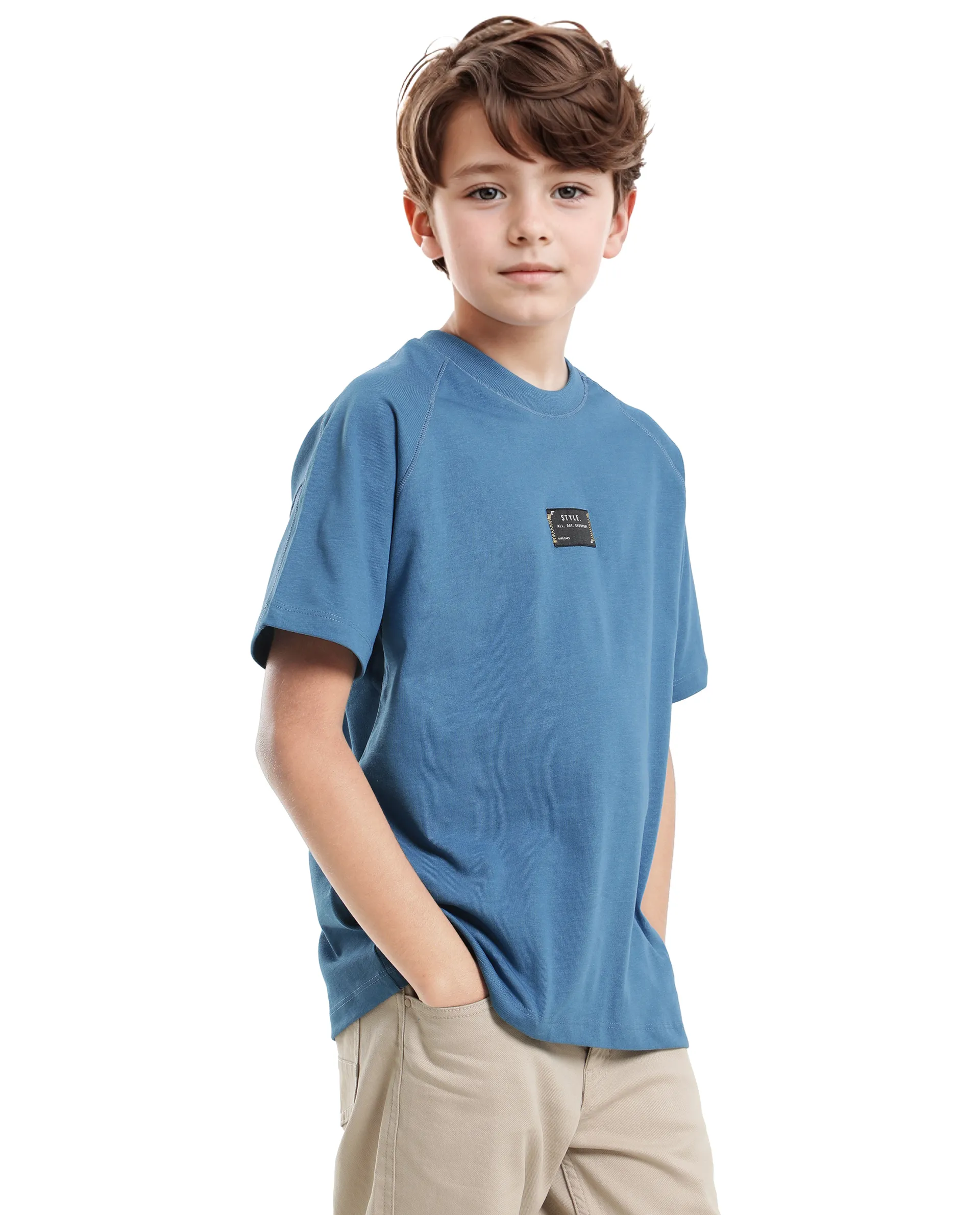 Rare Ones Kids Blip Dark Blue Cotton Short Sleeve Crew Neck T-Shirt - Image 9