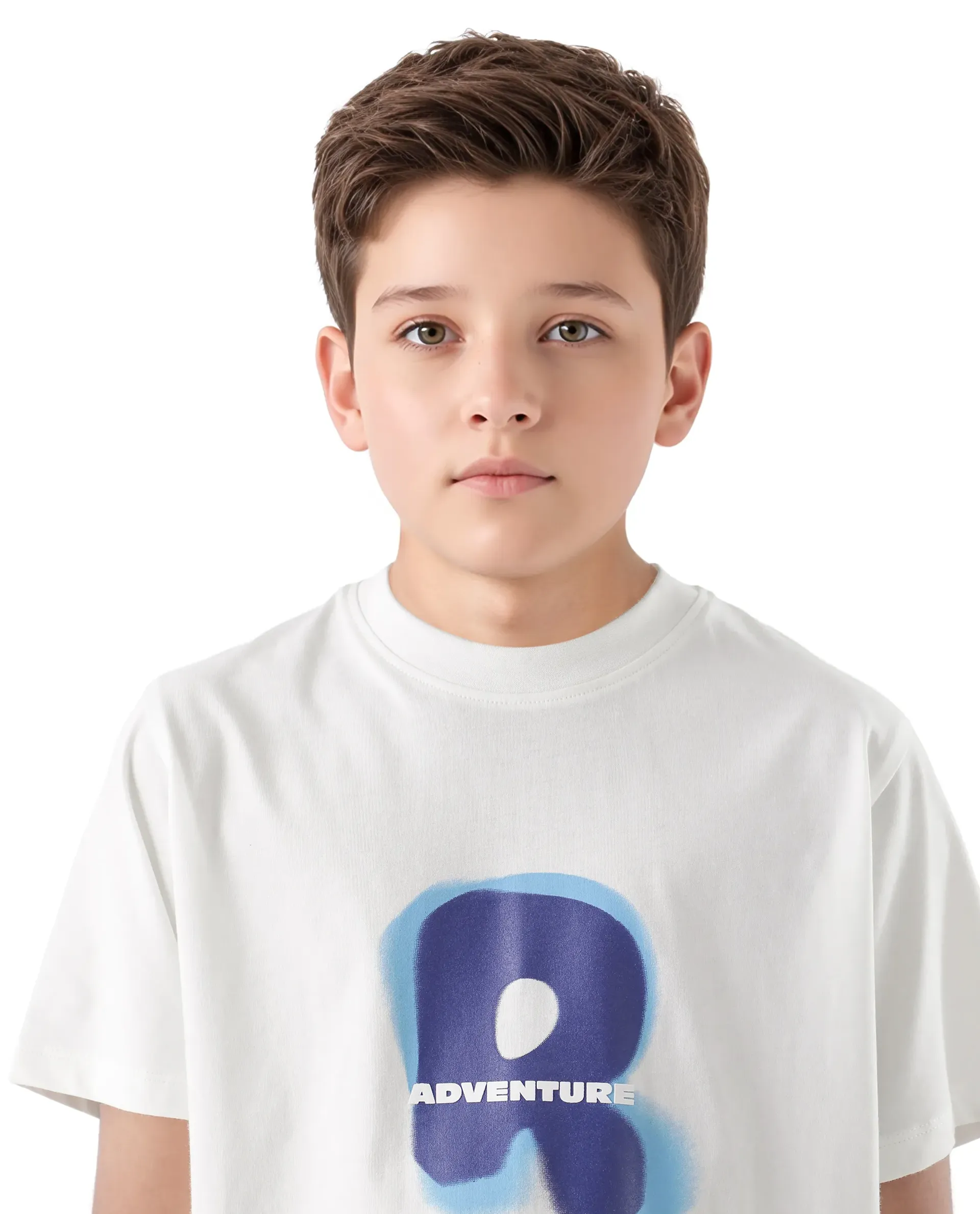 Rare Ones Kids Blurr Off White Cotton Half Sleeve Printed Slip-On Closure Regular Fit T-Shirt - Image 3