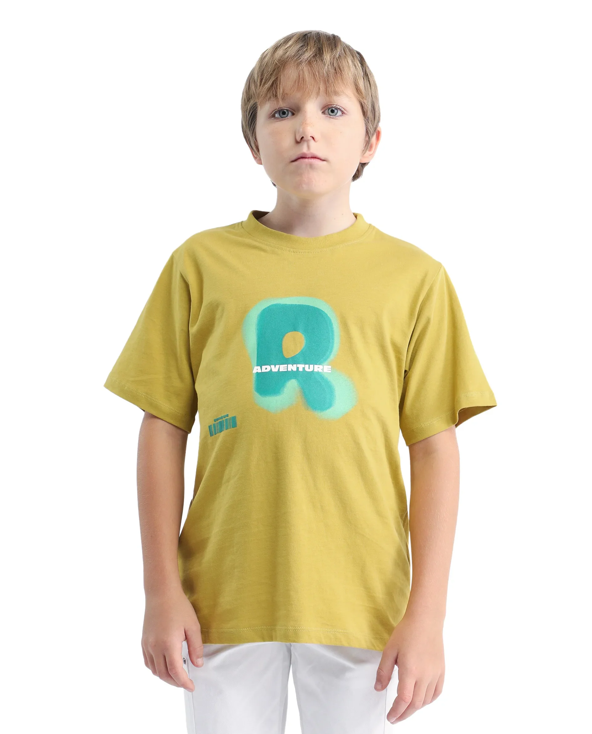 Rare Ones Kids Blurr Yellow Cotton Half Sleeve Printed Slip-On Closure Regular Fit T-Shirt - Image 3