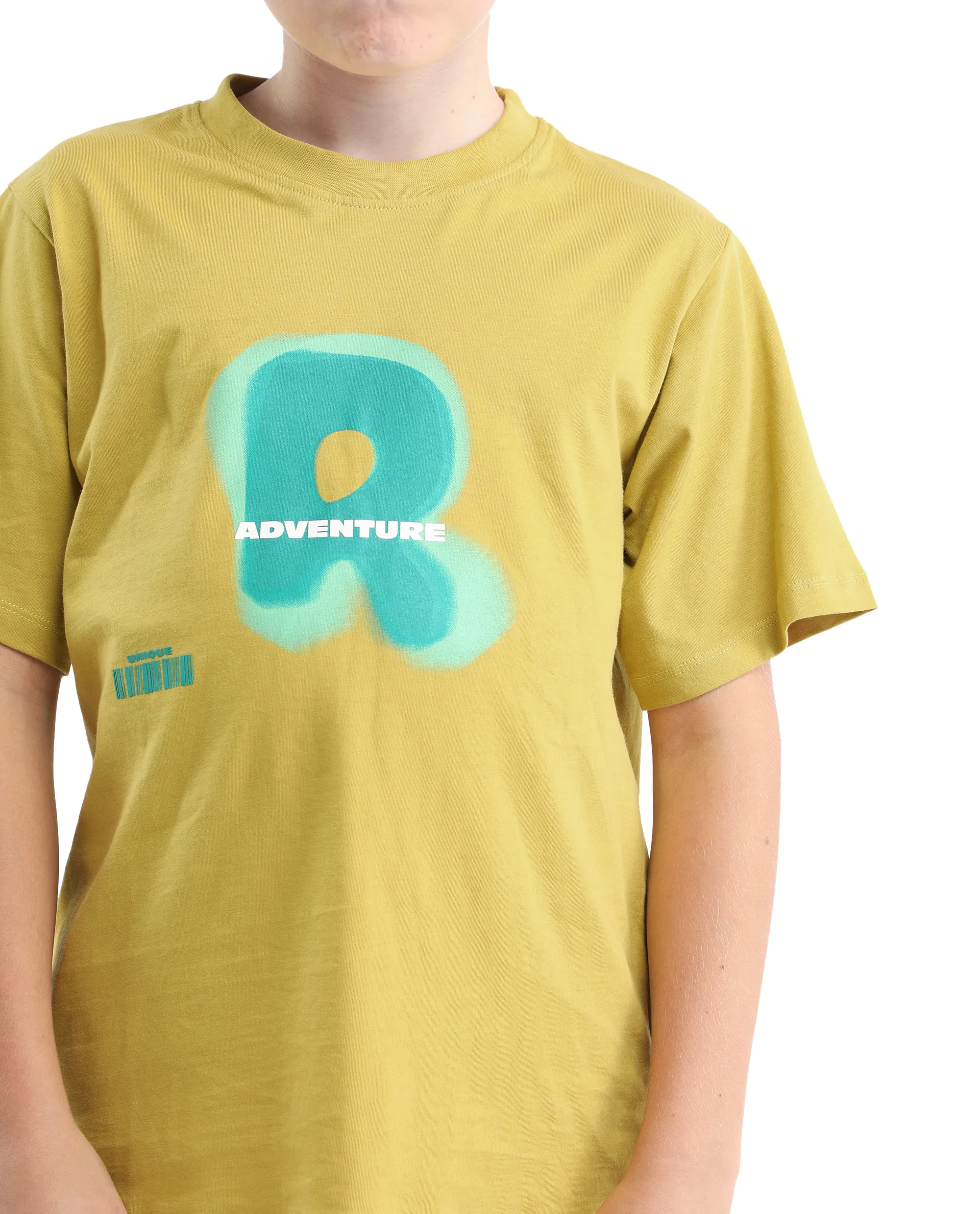 Rare Ones Kids Blurr Yellow Cotton Half Sleeve Printed Slip-On Closure Regular Fit T-Shirt - Image 4