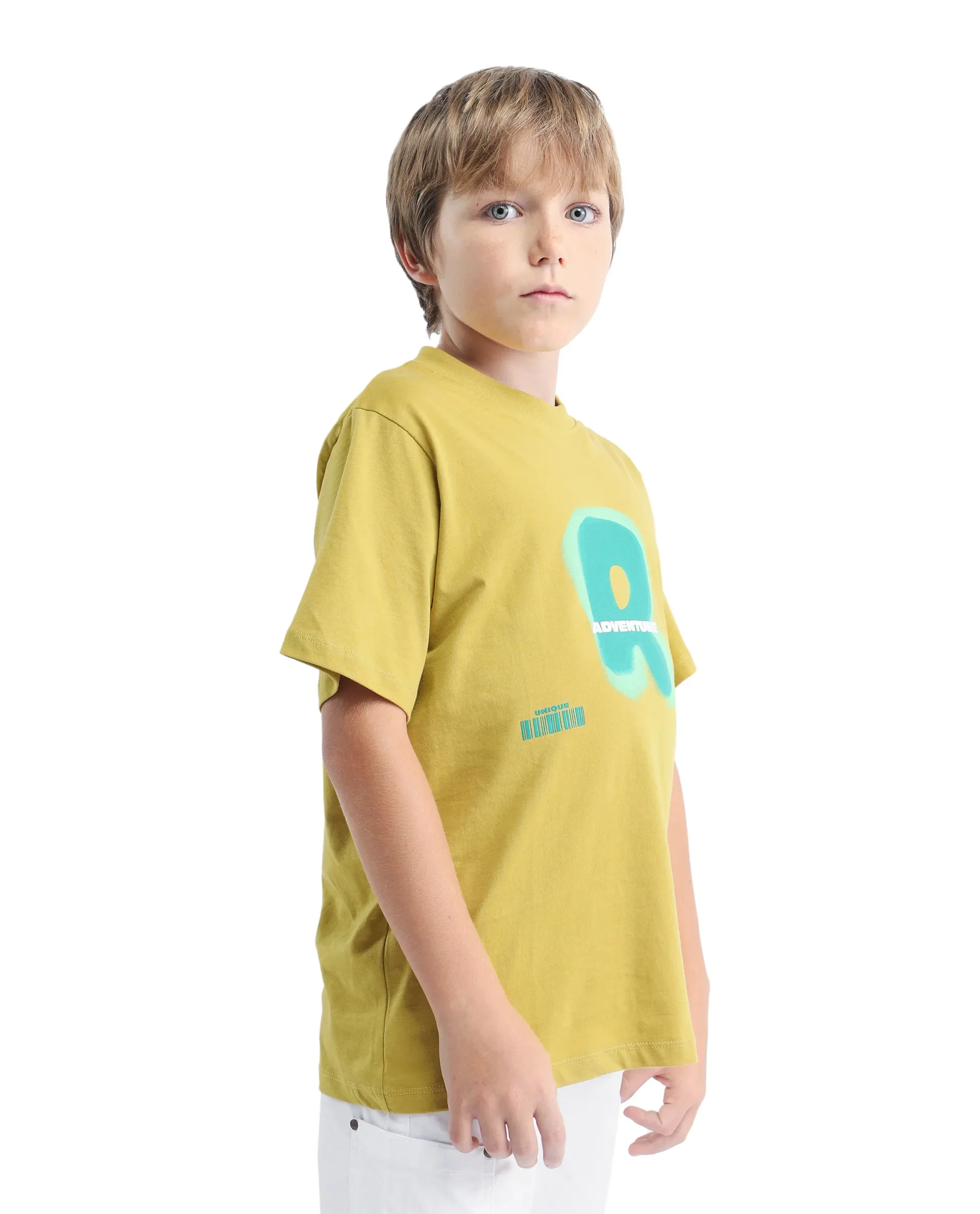 Rare Ones Kids Blurr Yellow Cotton Half Sleeve Printed Slip-On Closure Regular Fit T-Shirt - Image 6