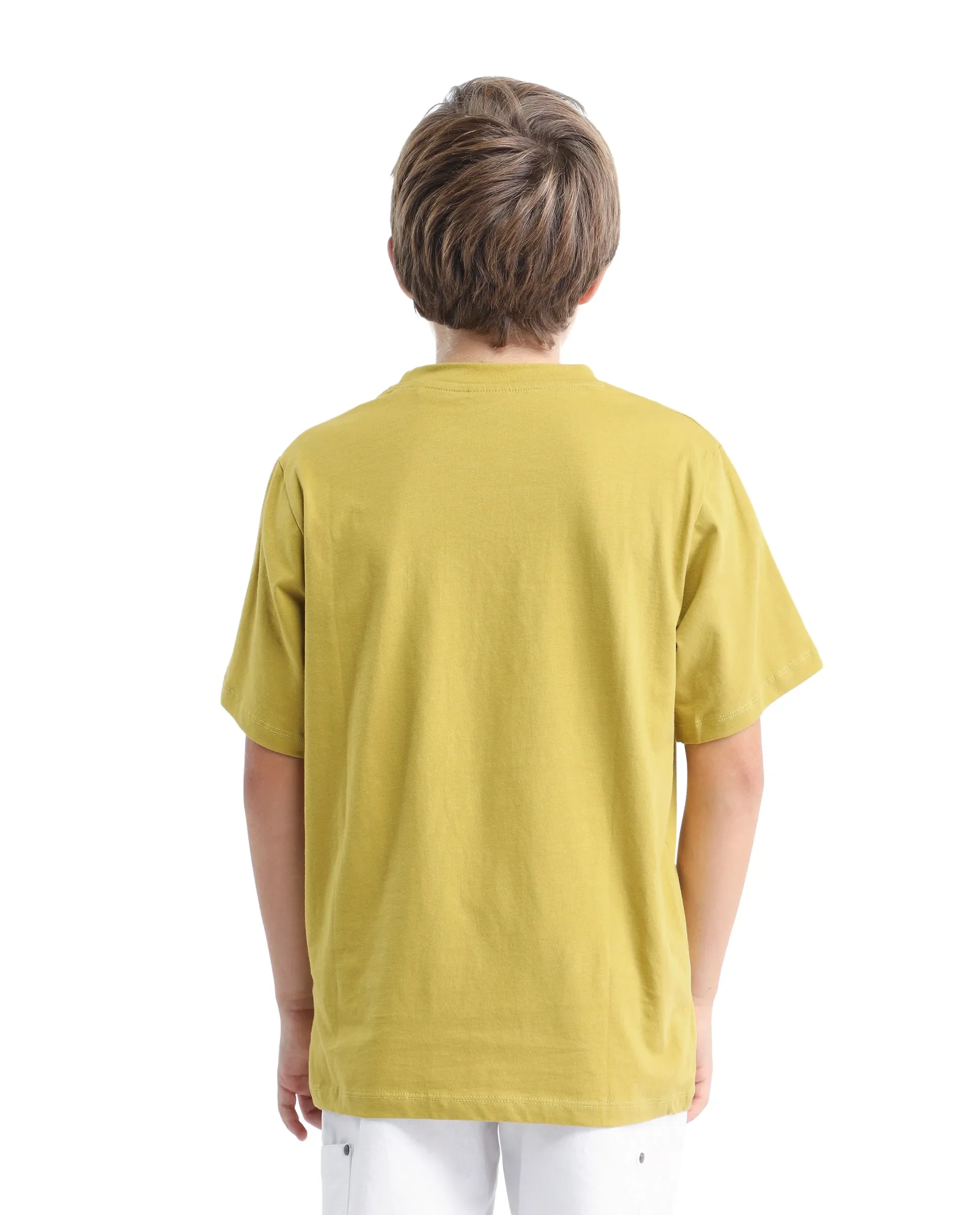 Rare Ones Kids Blurr Yellow Cotton Half Sleeve Printed Slip-On Closure Regular Fit T-Shirt - Image 7