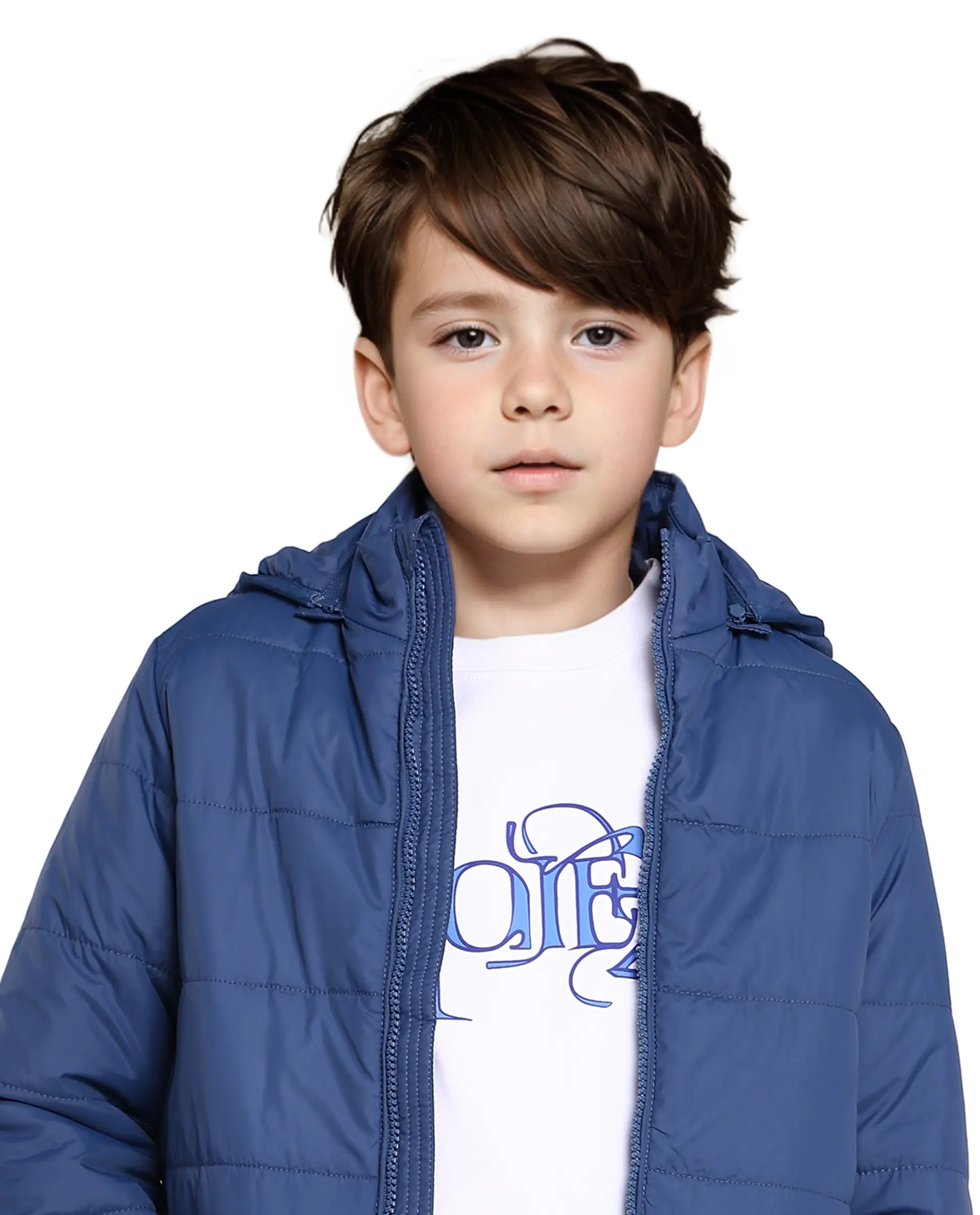 Rare Ones Kids Bolin Blue Polyester Full Sleeve Solid Jacket - Image 4