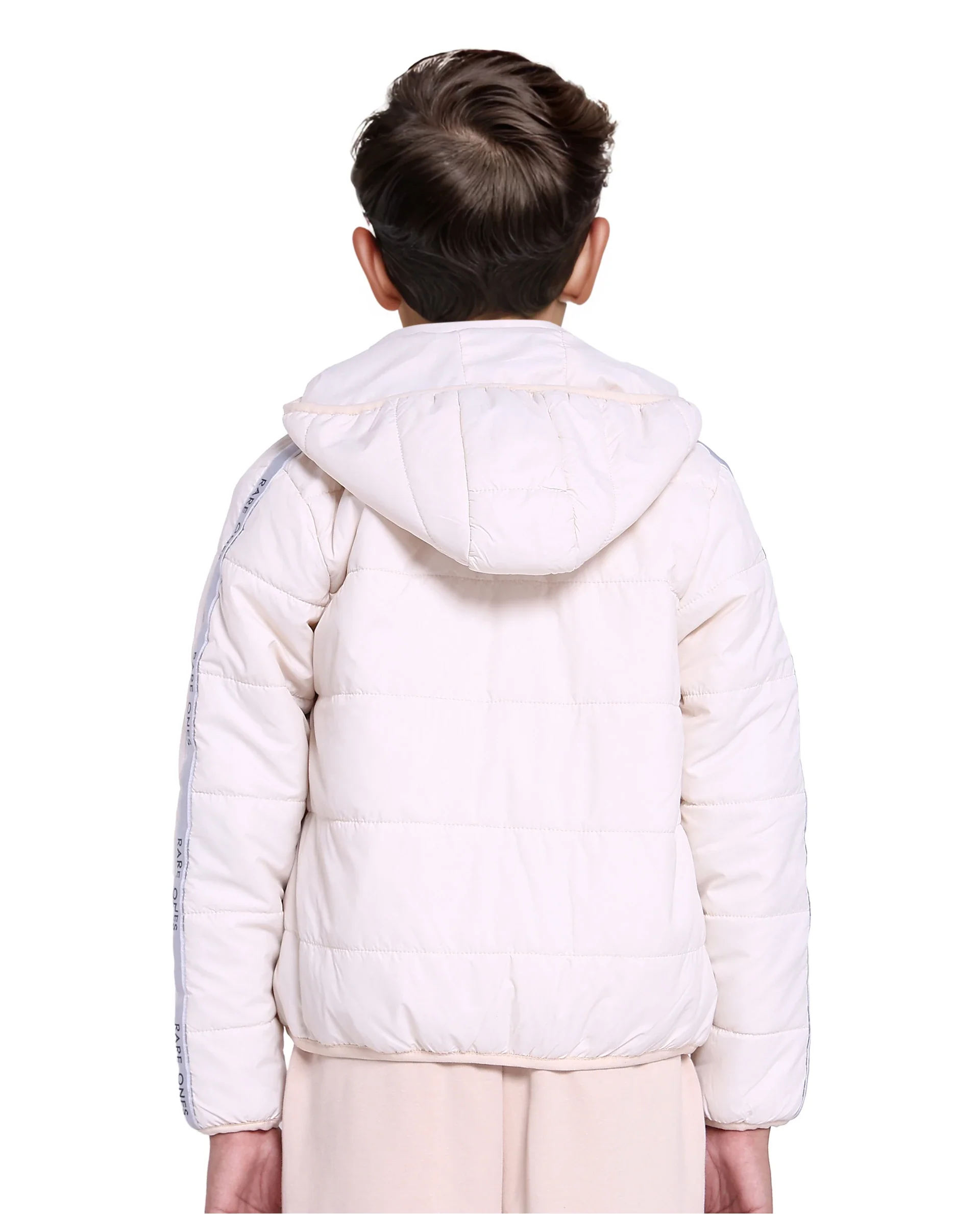 Rare Ones Kids Bolin White Polyester Full Sleeve Solid Jacket - Image 8