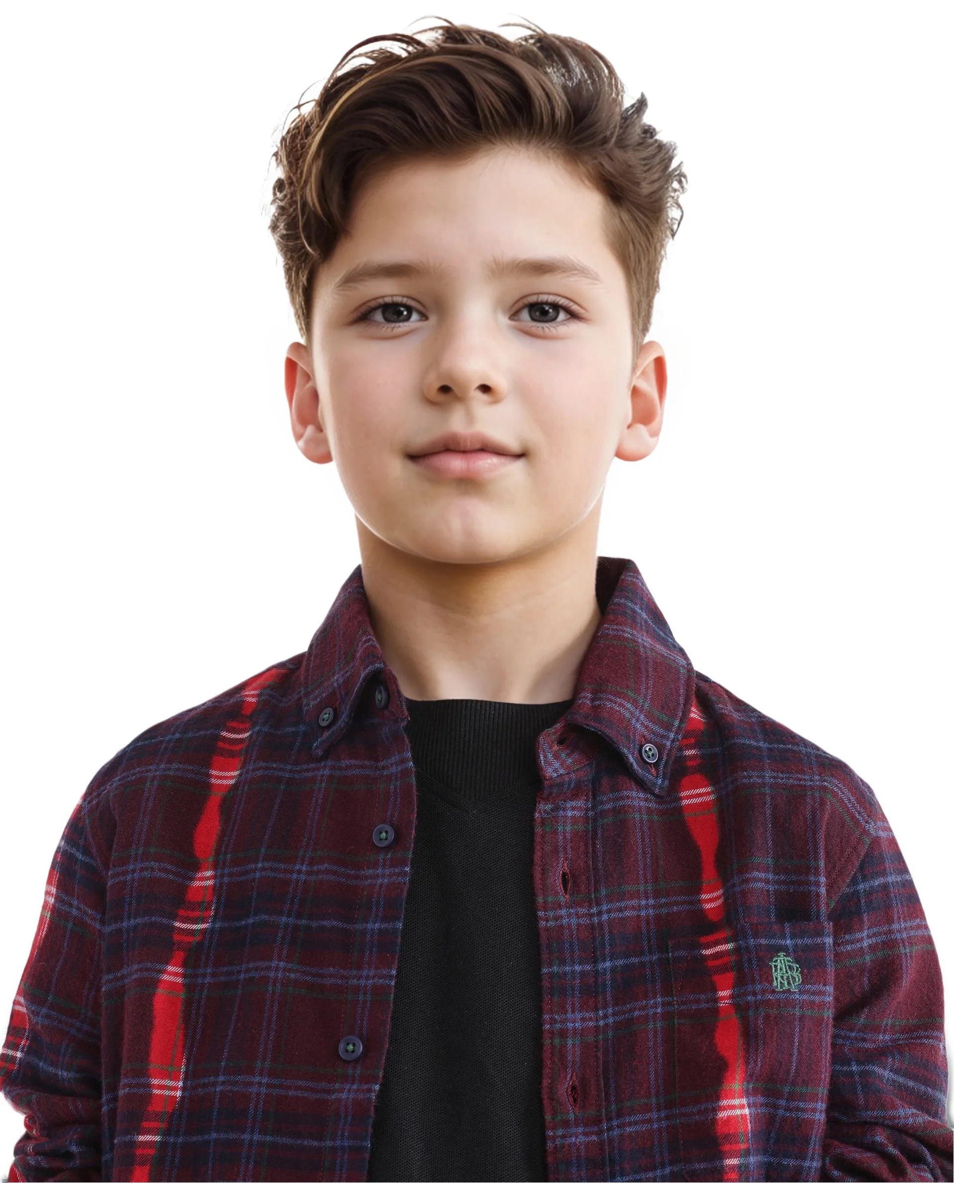 Rare Ones Kids Bru Dark Maroon Cotton Full Sleeve Checked Shirt - Image 4