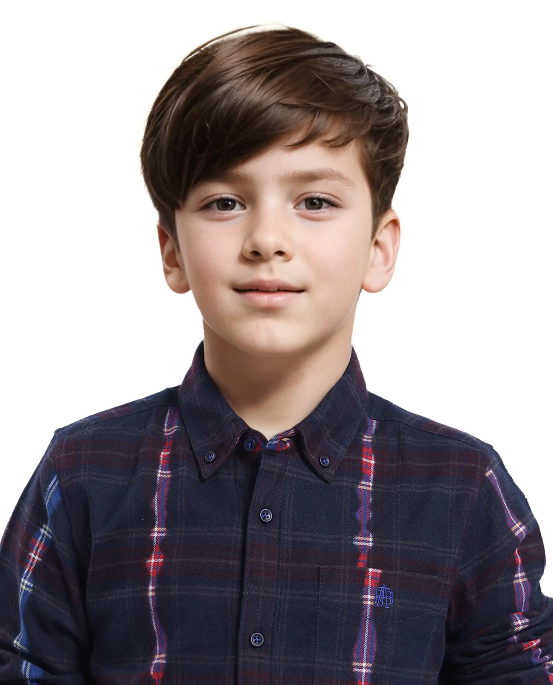 Rare Ones Kids Bru Navy Cotton Full Sleeve Button Down Oxford Checked Shirt - Image 4