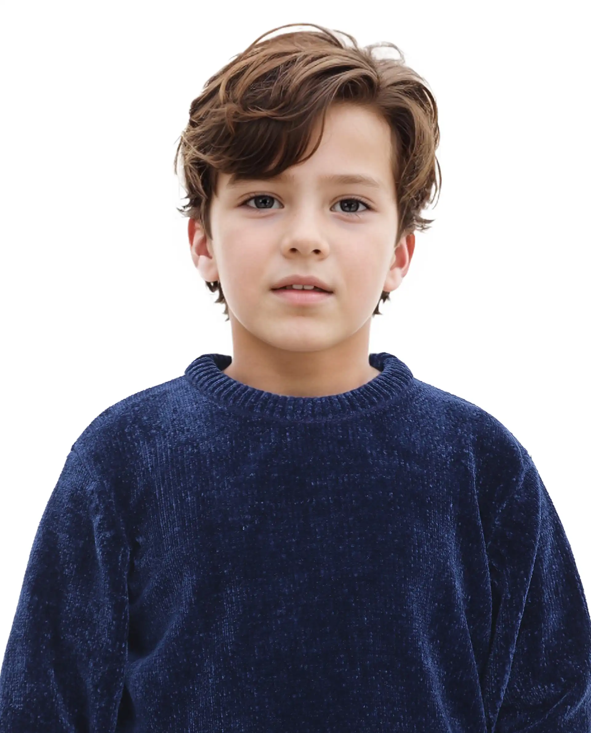 Rare Ones Kids Chenli Navy Full Sleeve Solid Regular Fit Sweater - Image 4