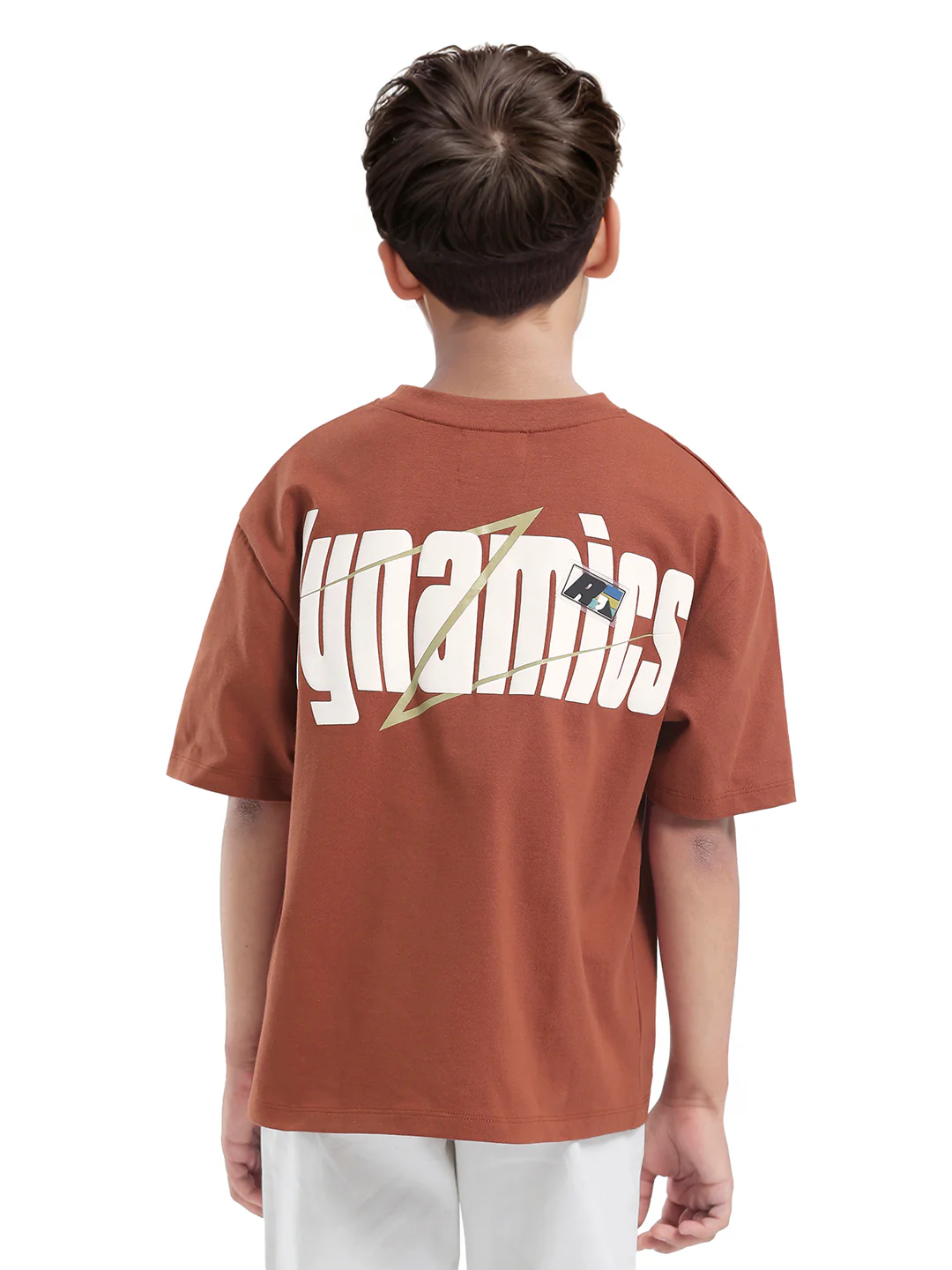 Rare Ones Kids Chile-K Rust Cotton Graphic Print Slip-On Oversized Fit T-Shirt - Image 8