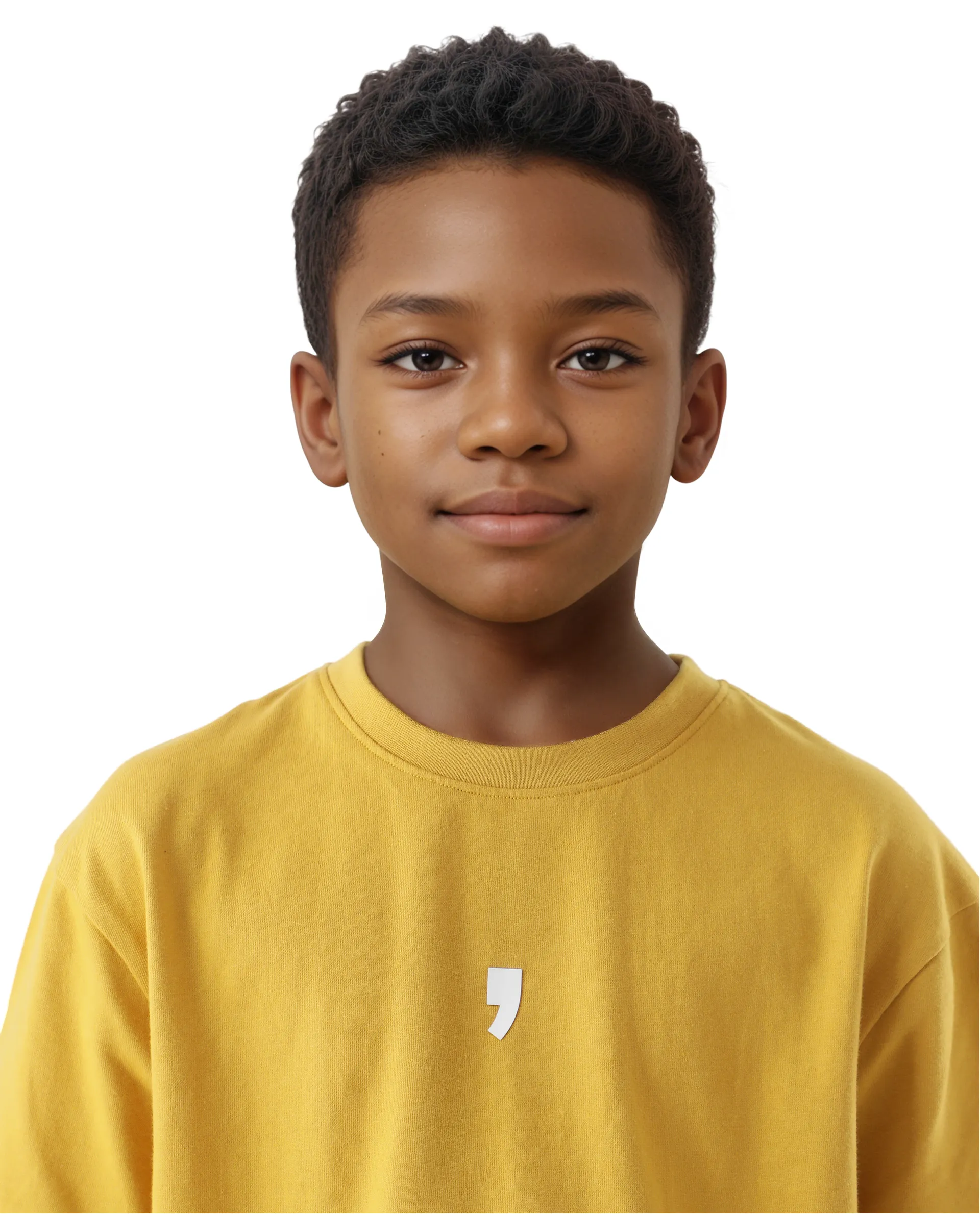Rare Ones Kids Chile-K Yellow Cotton Graphic Print Slip-On Oversized Fit T-Shirt - Image 4