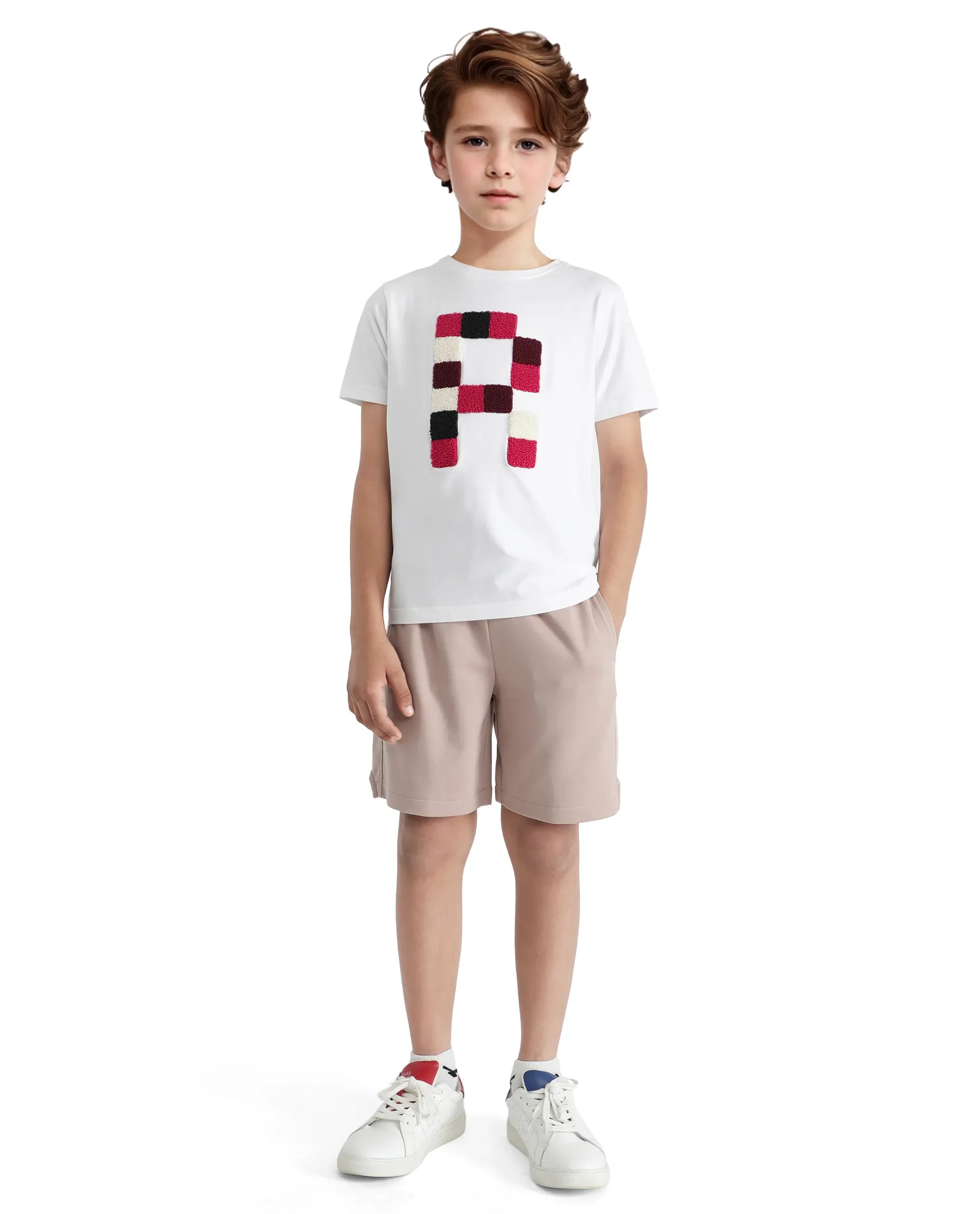 Rare Ones Kids Clon Dusky Peach Cotton Drawstring Closure Regular Solid Shorts - Image 3
