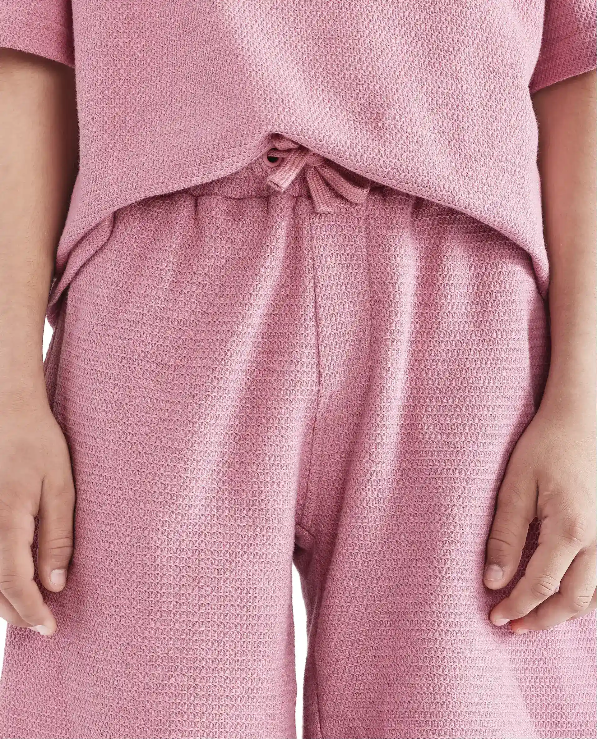 Rare Ones Kids Cole Dusky Pink Cotton Solid Shorts - Image 5
