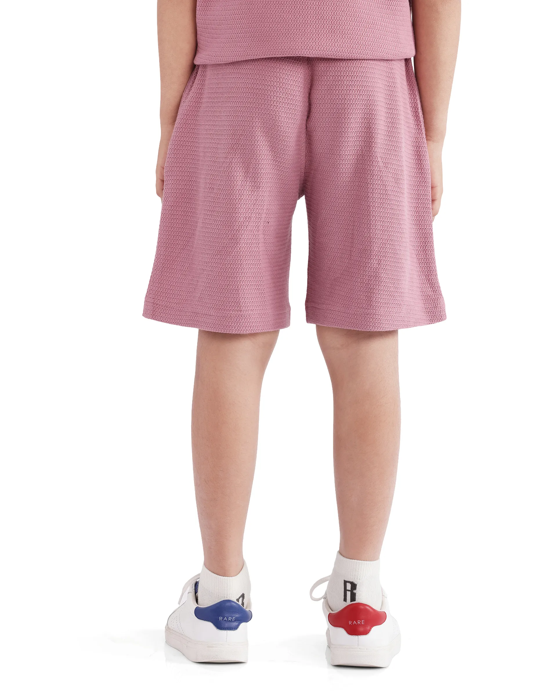 Rare Ones Kids Cole Dusky Pink Cotton Solid Shorts - Image 8