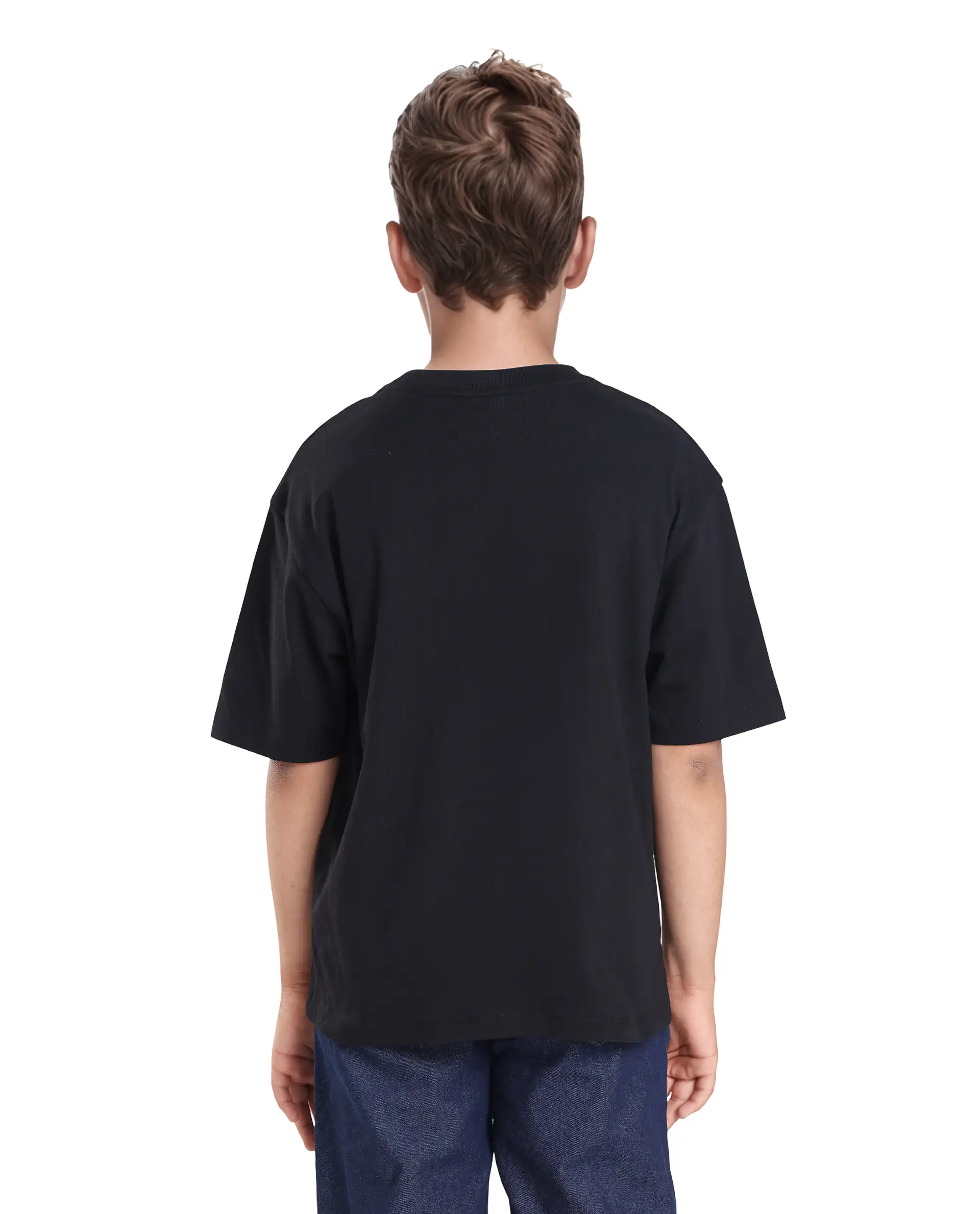 Rare Ones Kids Comet Black Cotton Printed Slip-On Oversized Fit T-Shirt - Image 8