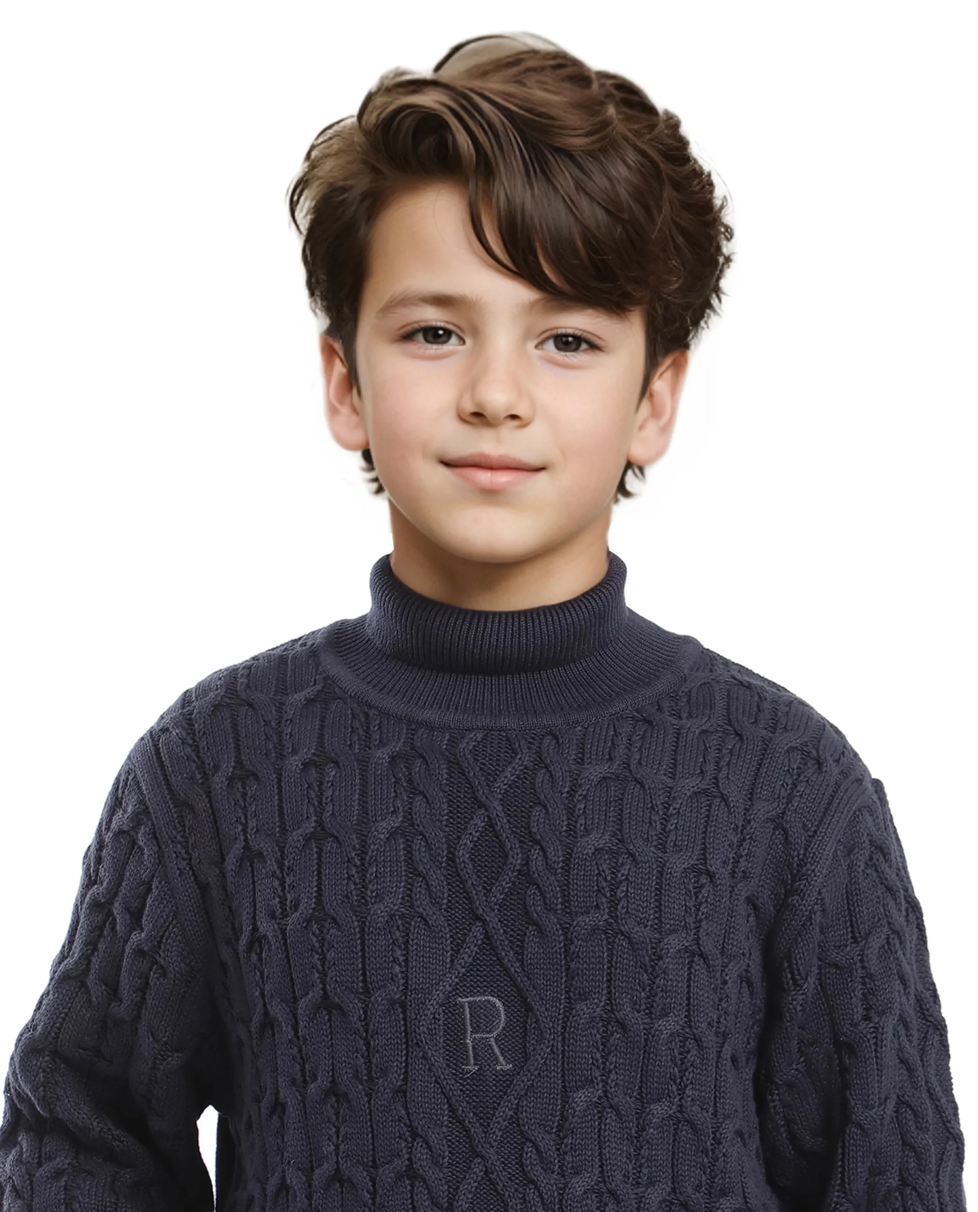 Rare Ones Kids Congo Navy Full Sleeve Jacquard Sweater - Image 3