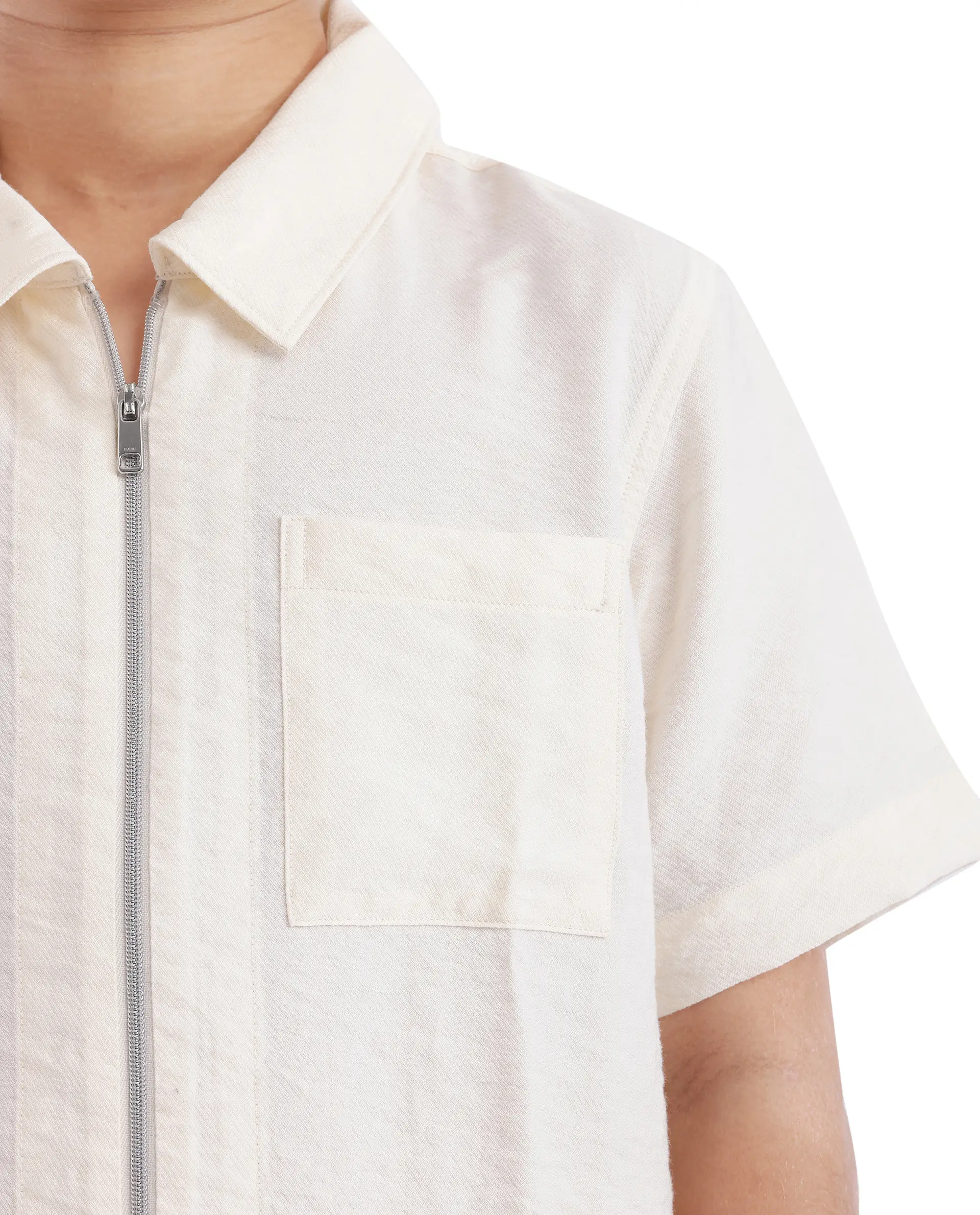 Rare Ones Kids Cose Off White Viscose Half Sleeve Solid Shirt - Image 5