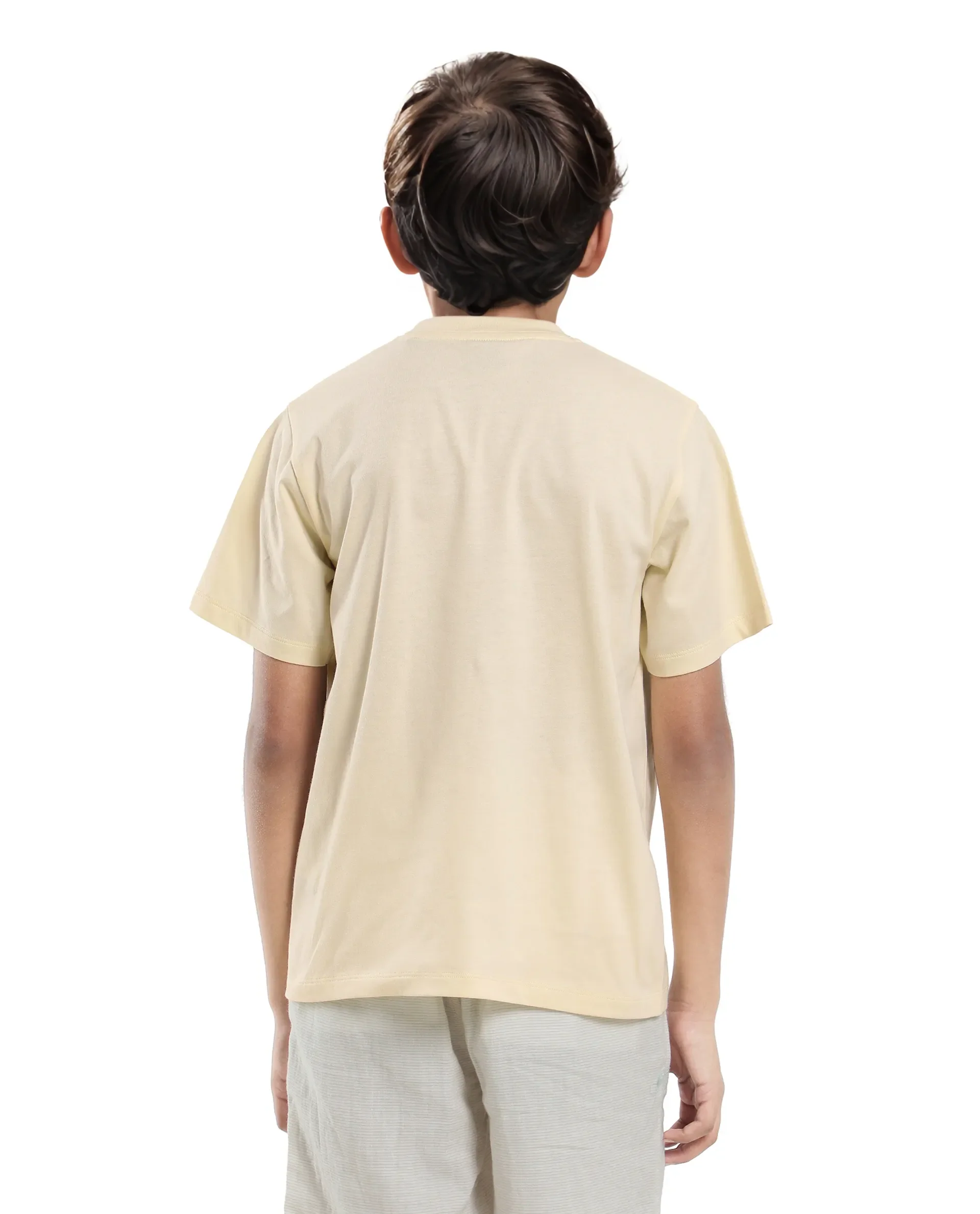 Rare Ones Kids Cove-K Pastel Yellow Cotton Printed Slip-On Regular Fit T-Shirt - Image 8