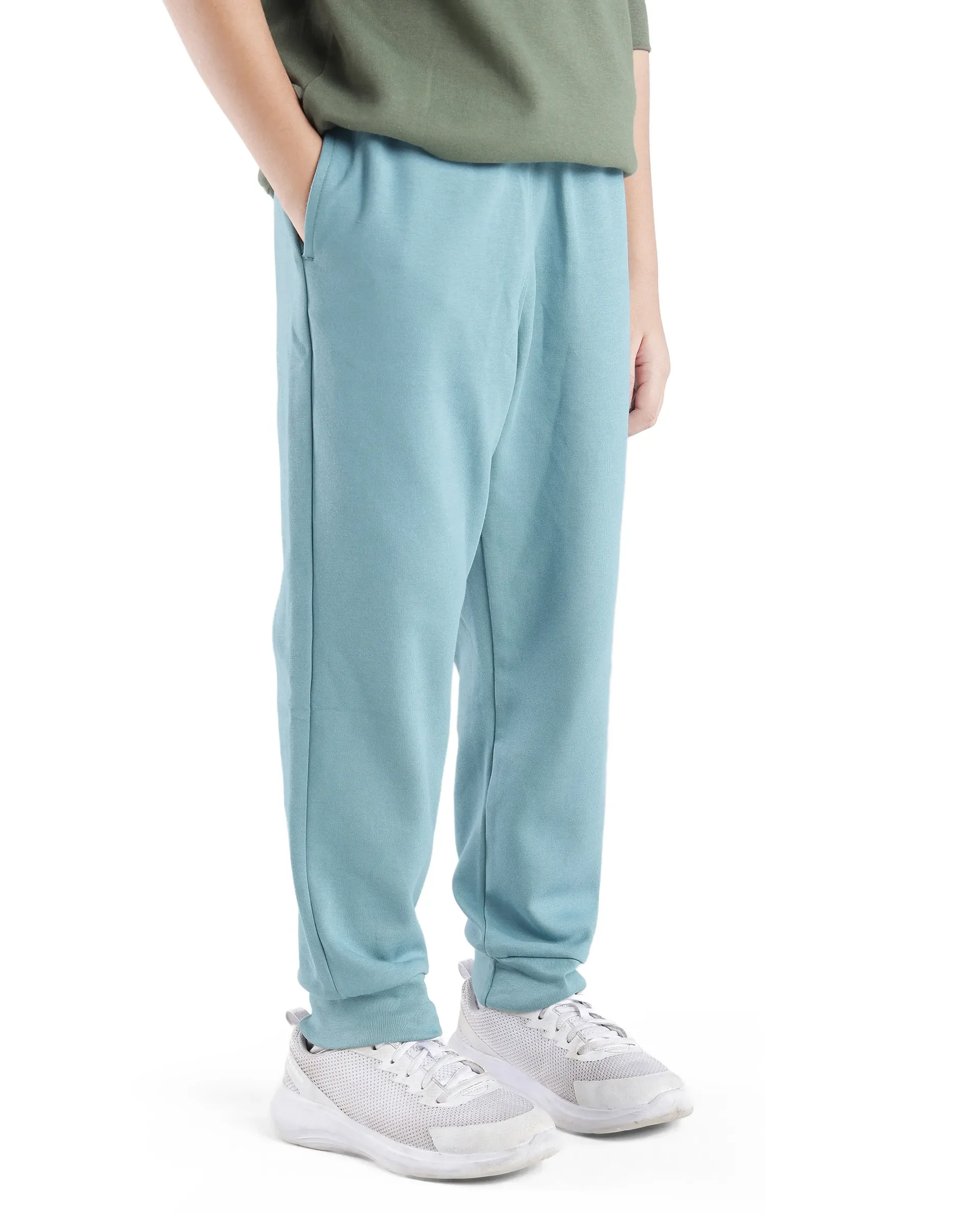 Rare Ones Kids Crat Turq Cotton Poly Solid Trackpant - Image 5