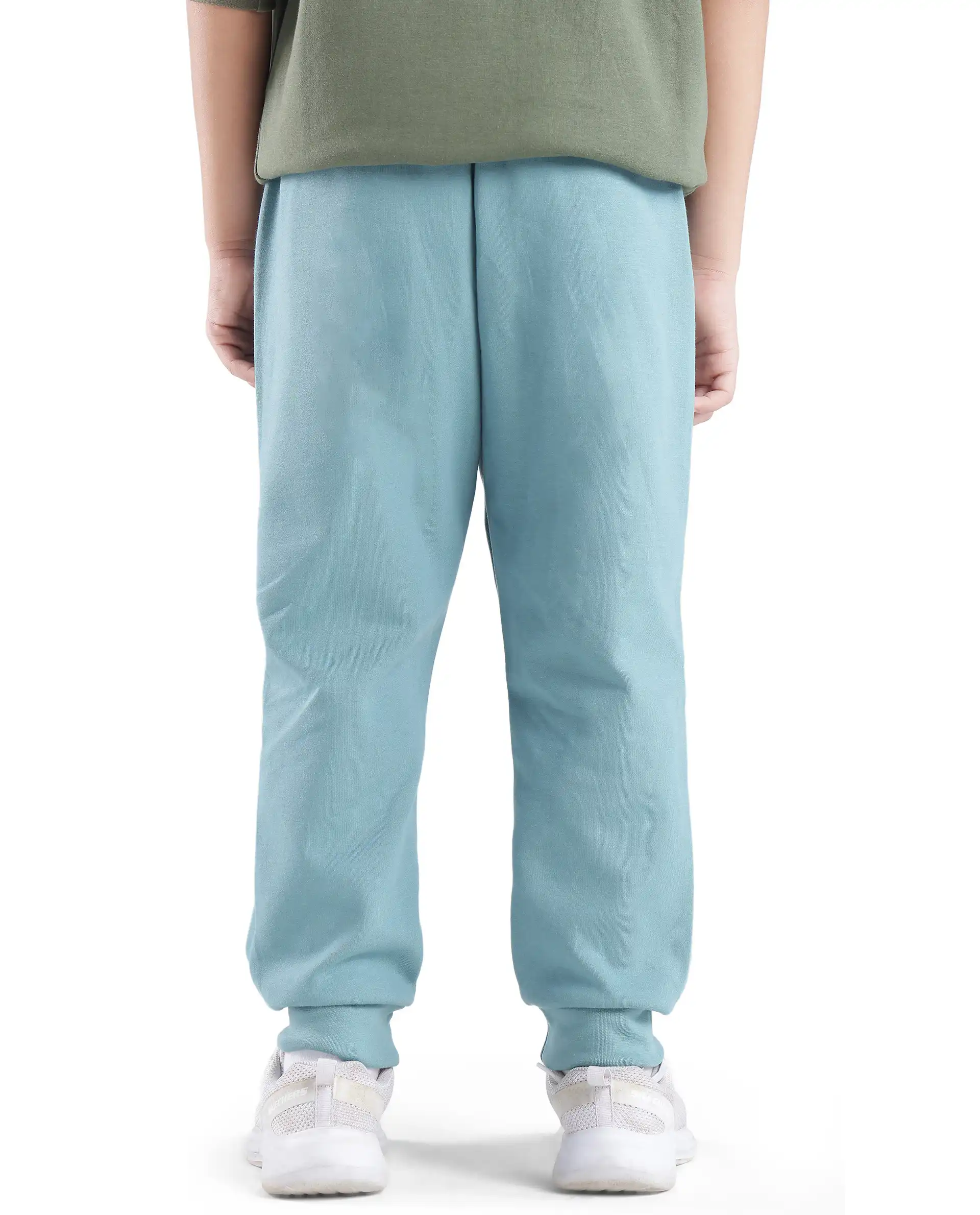 Rare Ones Kids Crat Turq Cotton Poly Solid Trackpant - Image 6