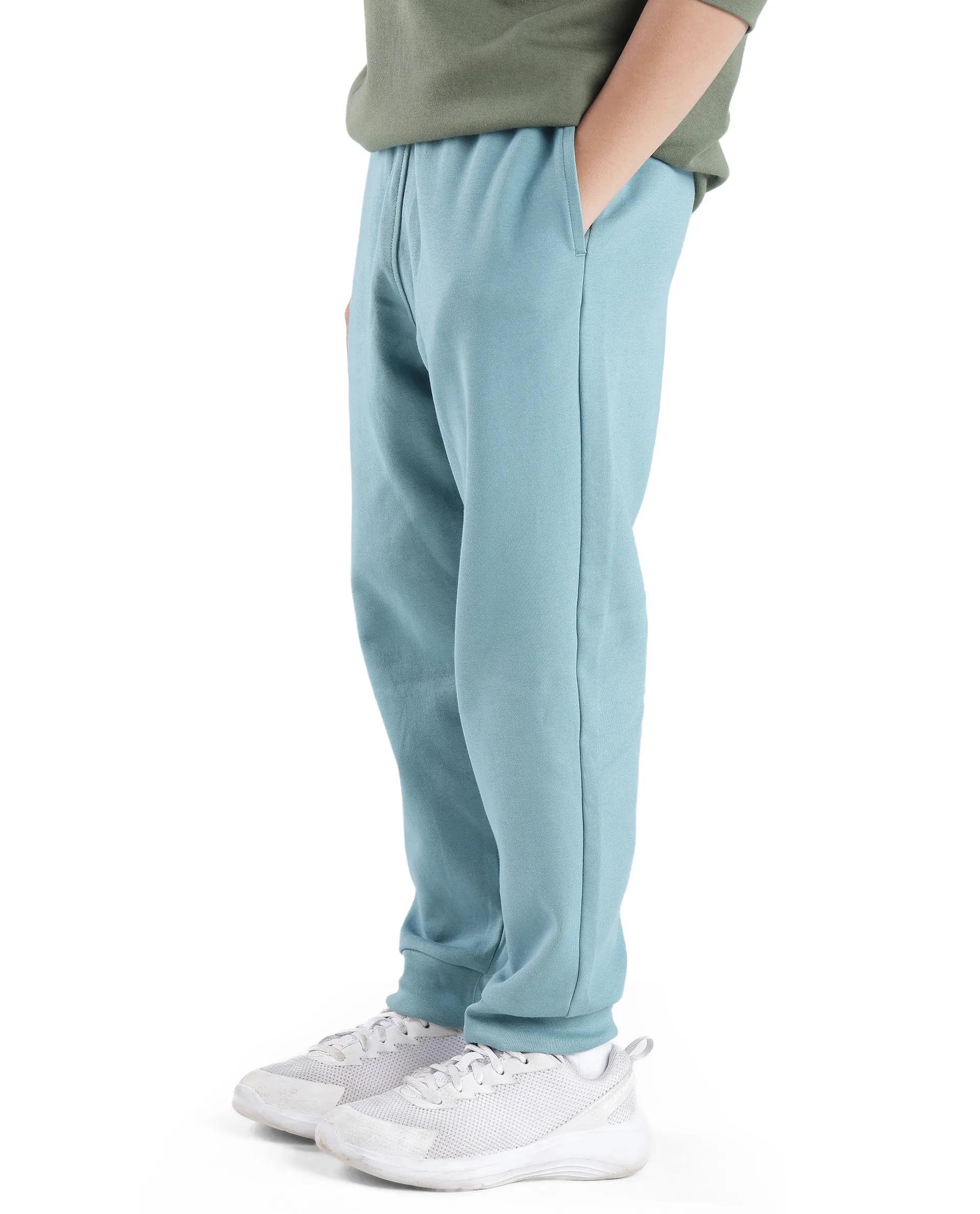 Rare Ones Kids Crat Turq Cotton Poly Solid Trackpant - Image 7