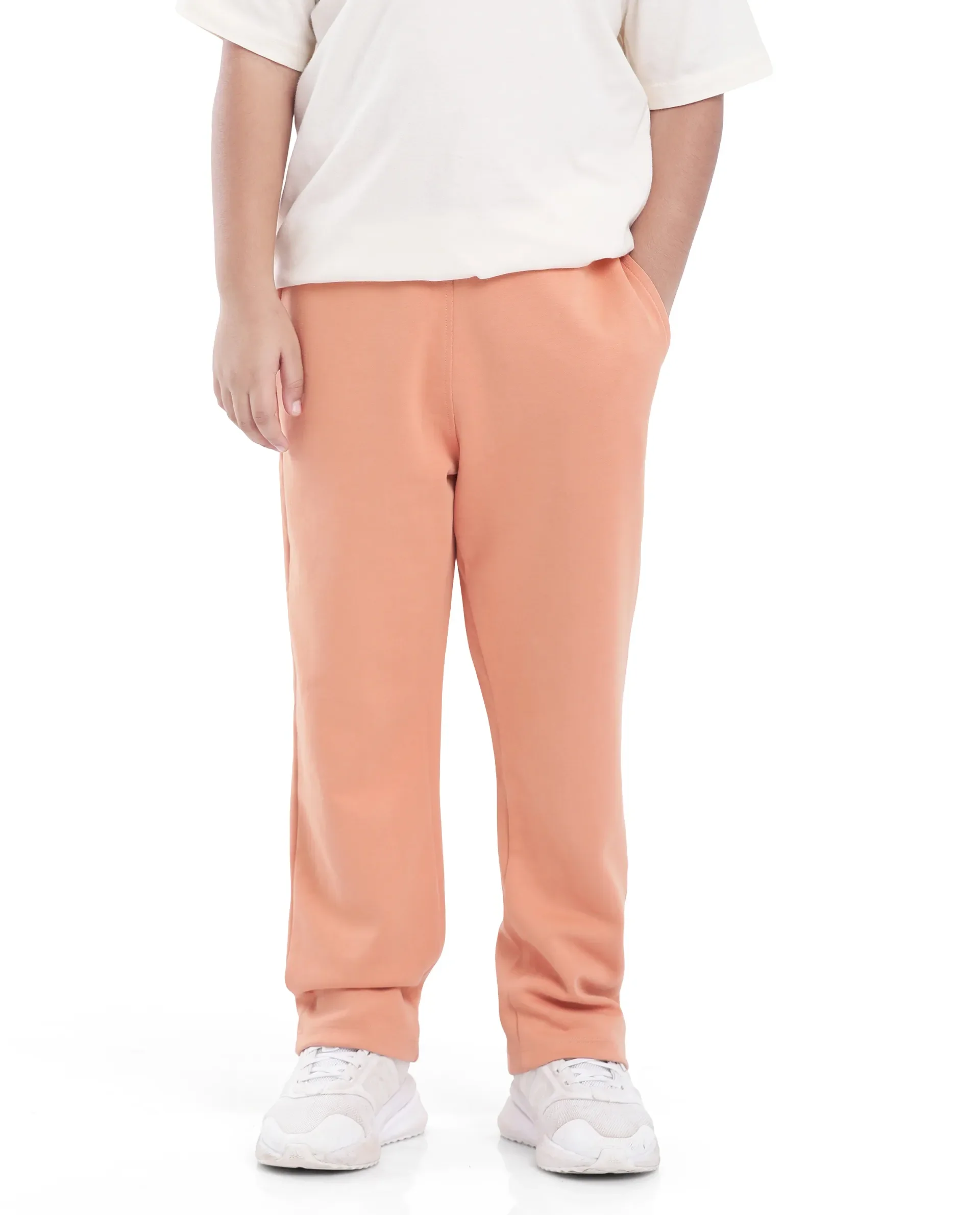 Rare Ones Kids Divo Orange Cotton Poly Drawstring Solid Trackpant - Image 4