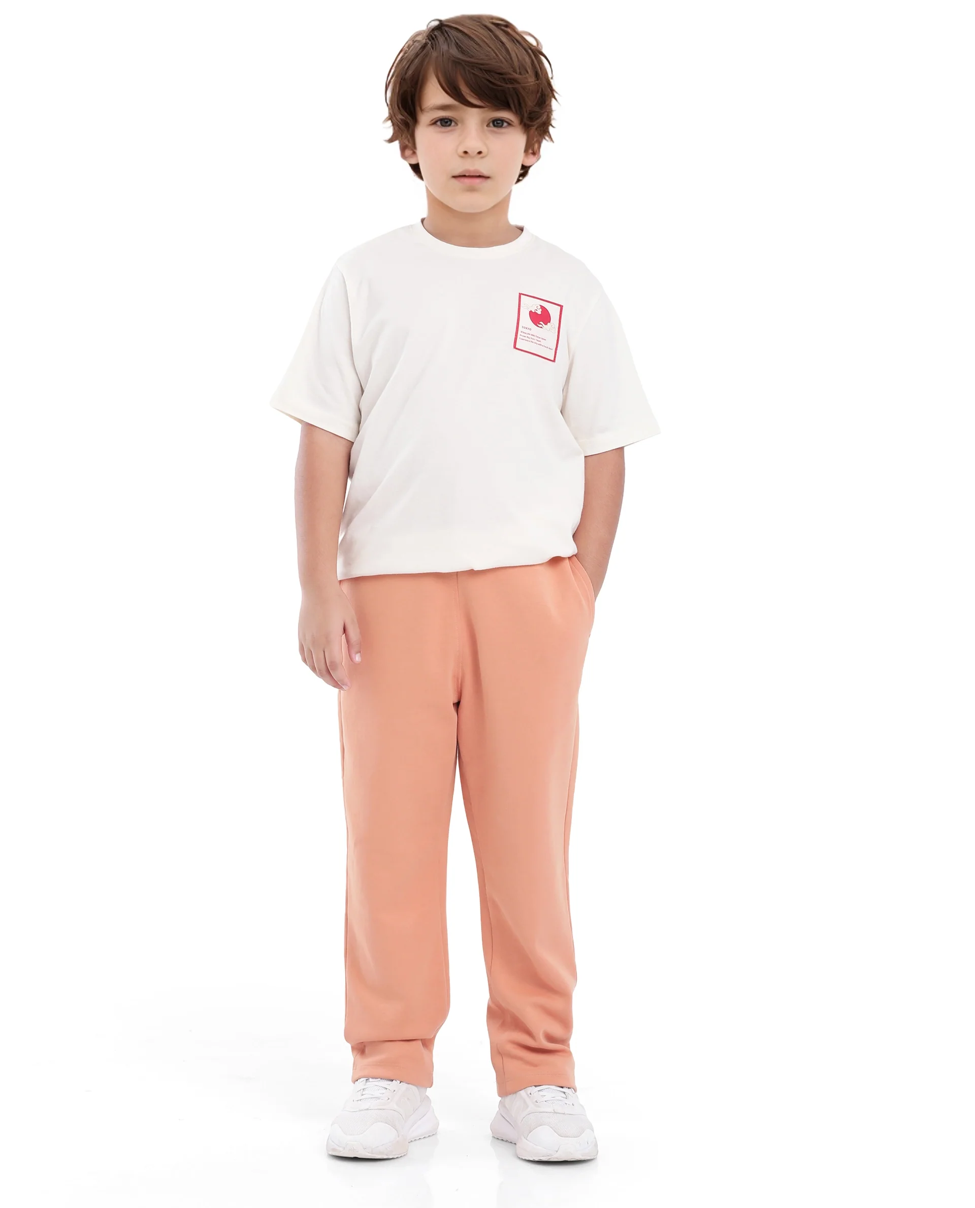Rare Ones Kids Divo Orange Cotton Poly Drawstring Solid Trackpant - Image 5