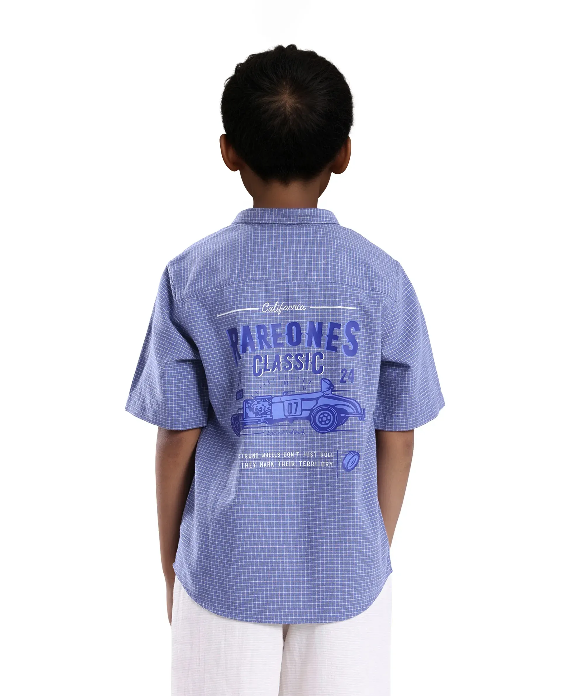 Rare Ones Kids Dornt Pastel Purple Cotton Half Sleeve Button Printed Regular Fit Shirt - Image 7