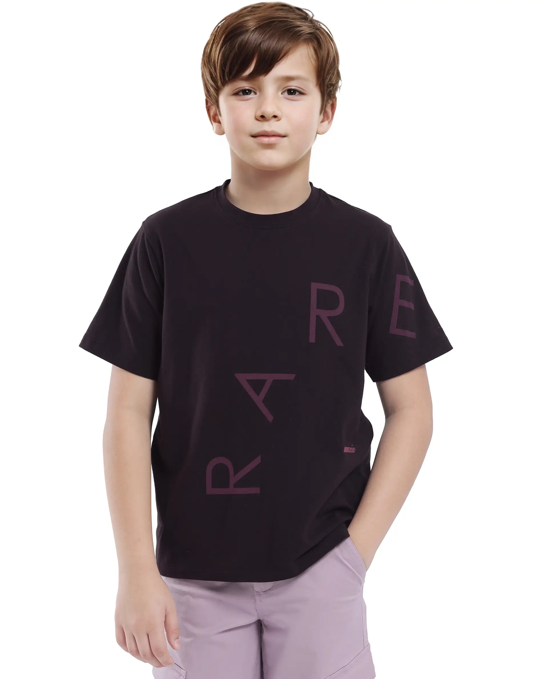 Rare Ones Kids Drax-K Dark Brown Cotton Blend Half Sleeve Slip-On Printed Regular Fit T-Shirt - Image 5