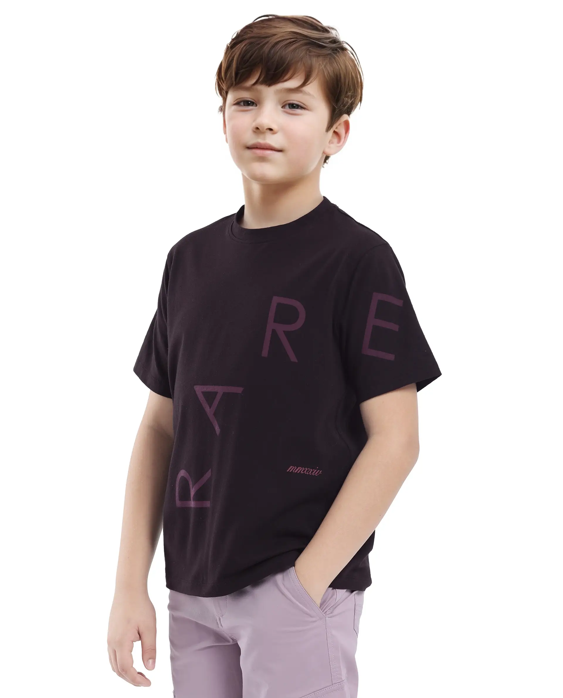 Rare Ones Kids Drax-K Dark Brown Cotton Blend Half Sleeve Slip-On Printed Regular Fit T-Shirt - Image 6