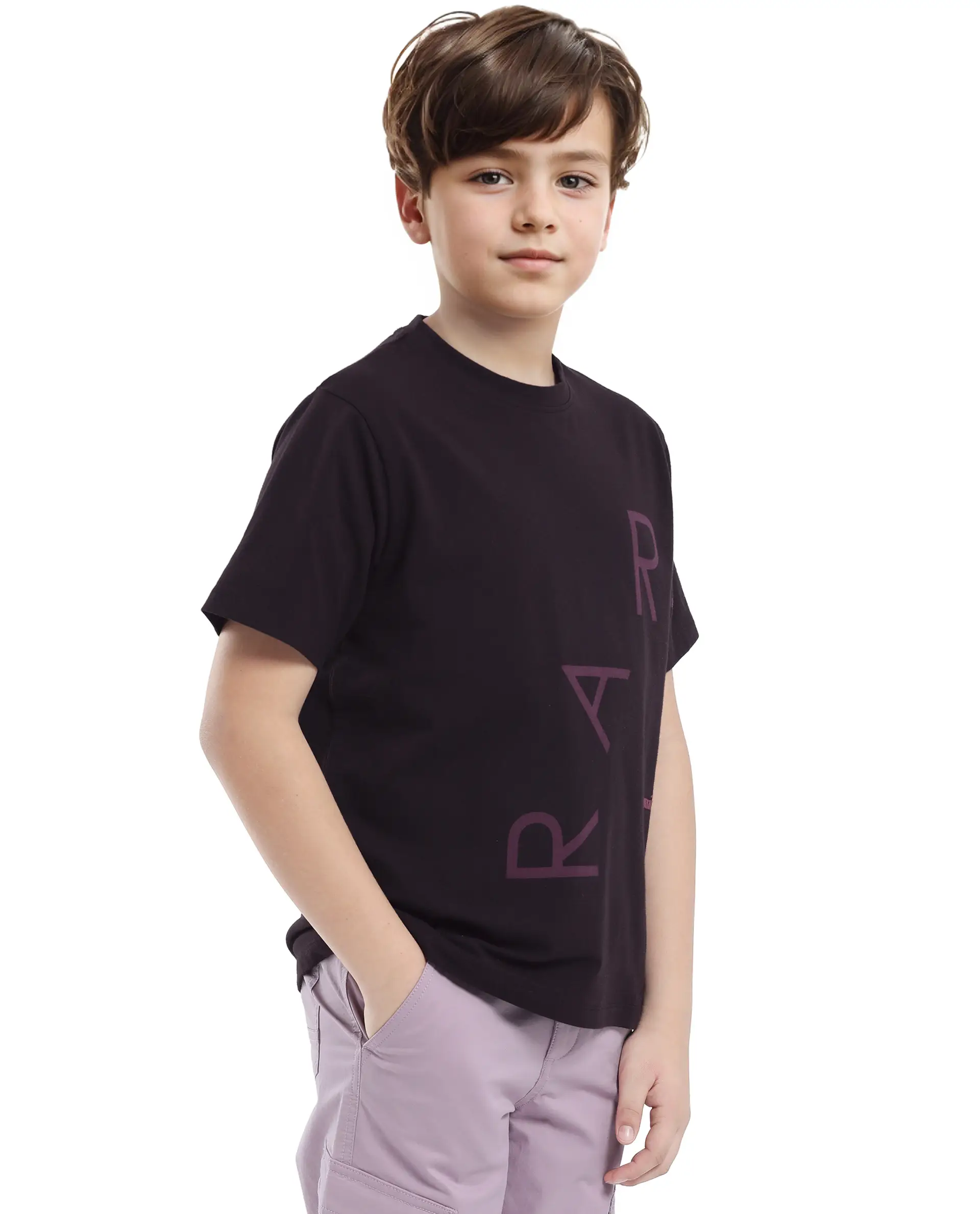 Rare Ones Kids Drax-K Dark Brown Cotton Blend Half Sleeve Slip-On Printed Regular Fit T-Shirt - Image 7