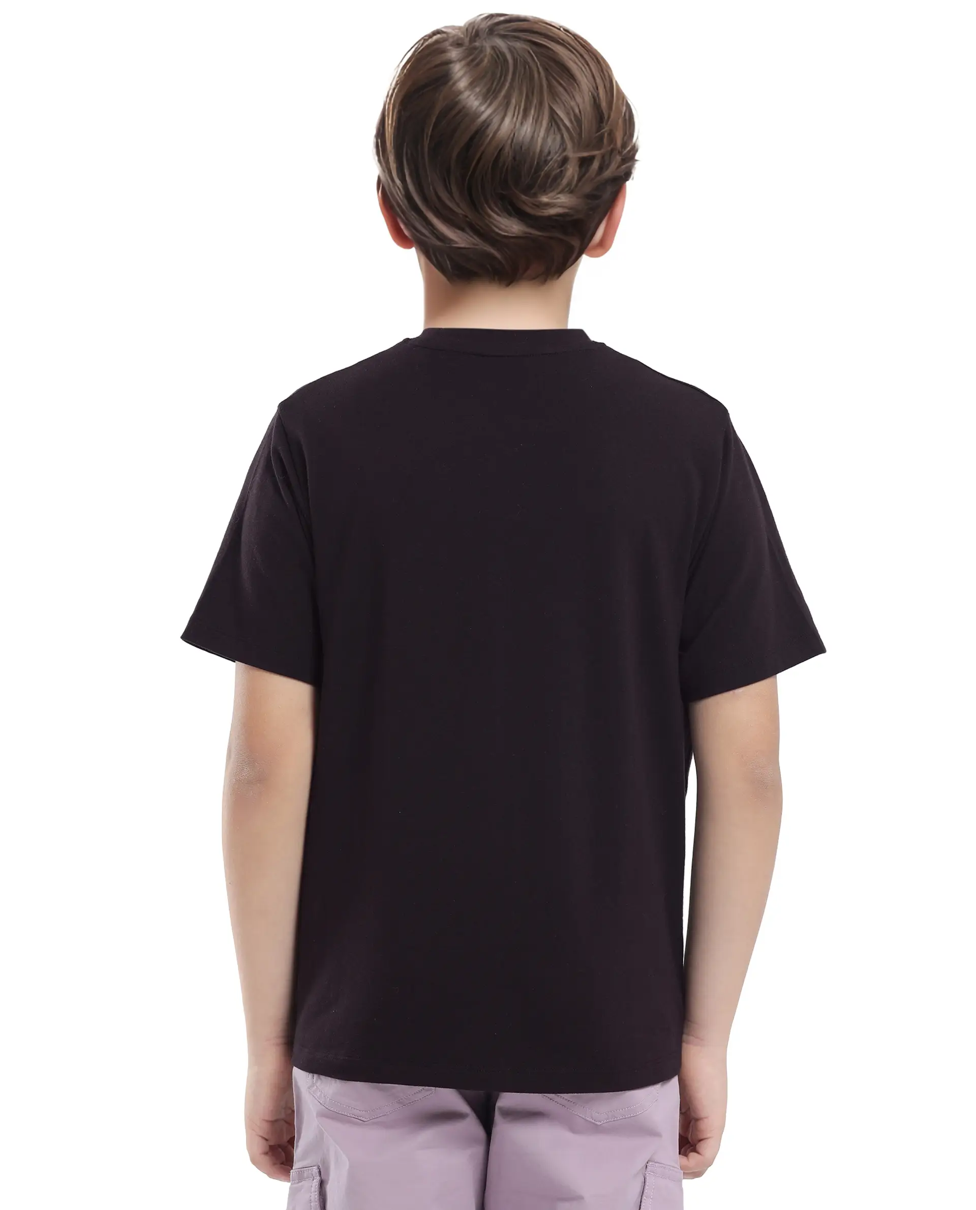 Rare Ones Kids Drax-K Dark Brown Cotton Blend Half Sleeve Slip-On Printed Regular Fit T-Shirt - Image 8